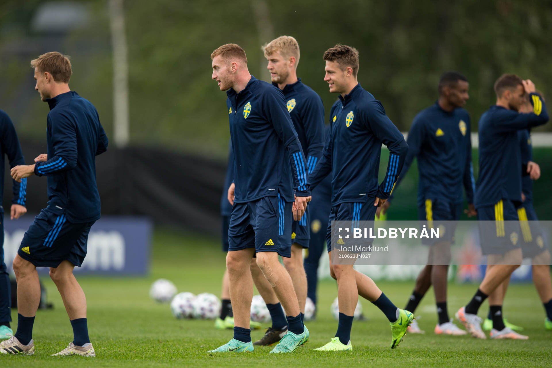Dejan Kulusevski, Filip Helander and Mattias Svanberg of