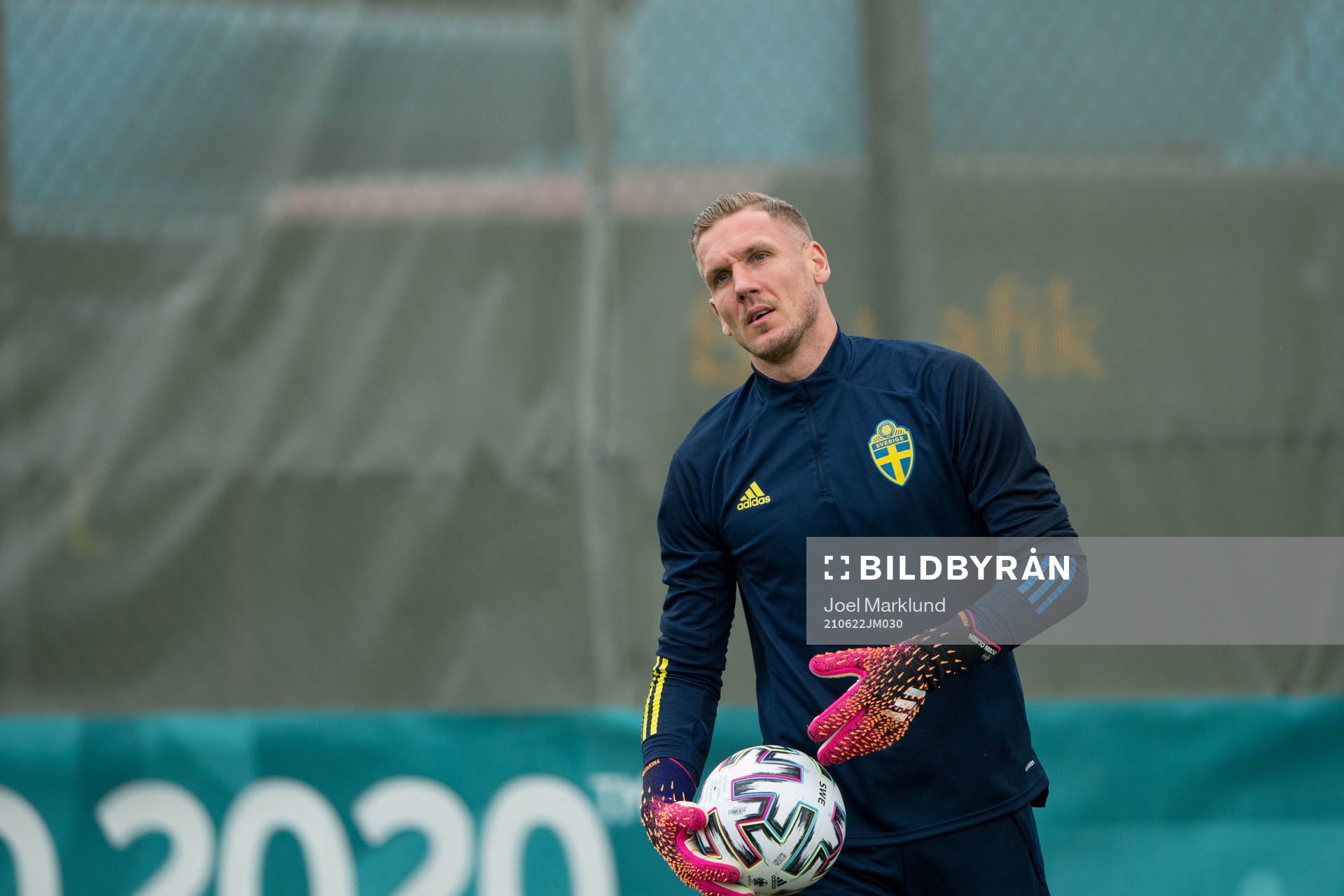 Goalkeeper Robin Olsen of the Swedish national football