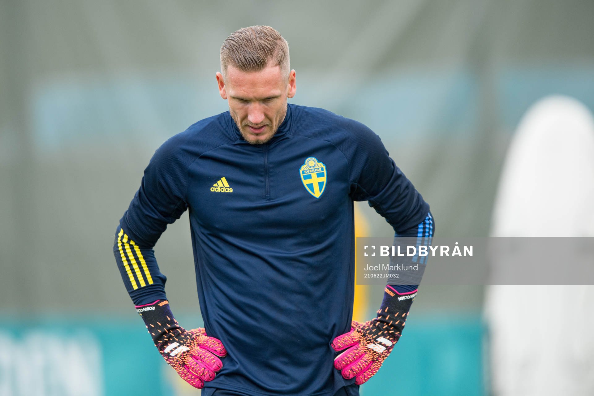 Goalkeeper Robin Olsen of the Swedish national football