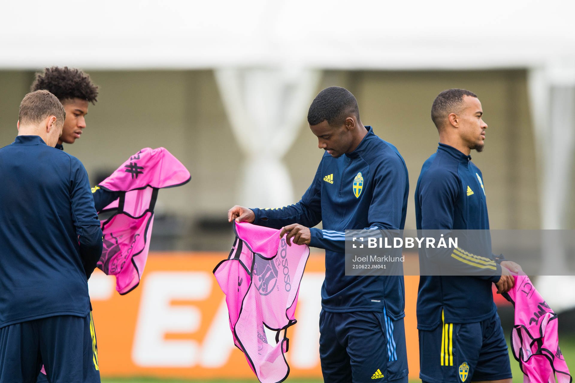 Jens Cajuste, Alexander Isak and Robin Quaison of the