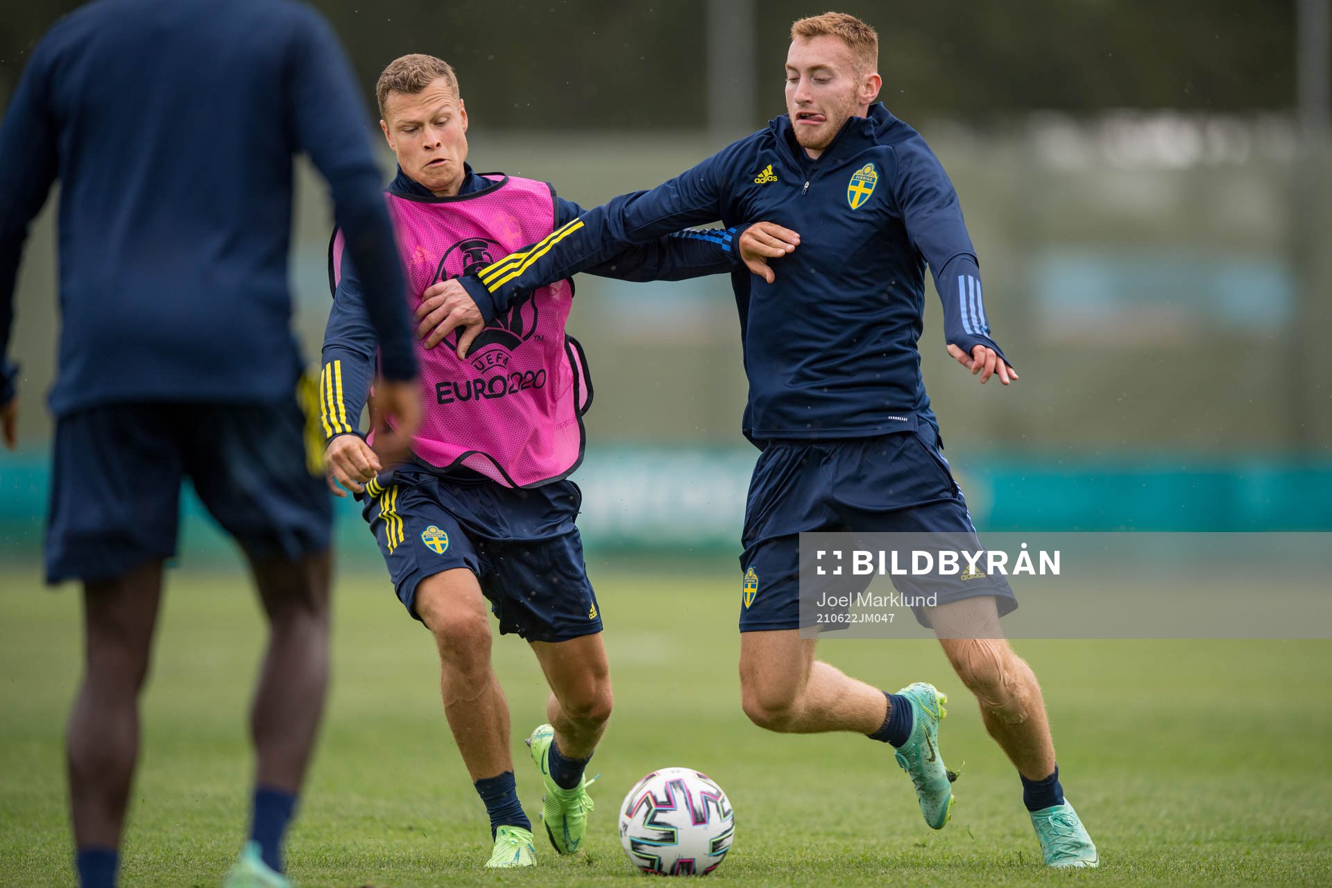 Viktor Claesson and Dejan Kulusevski of the Swedish