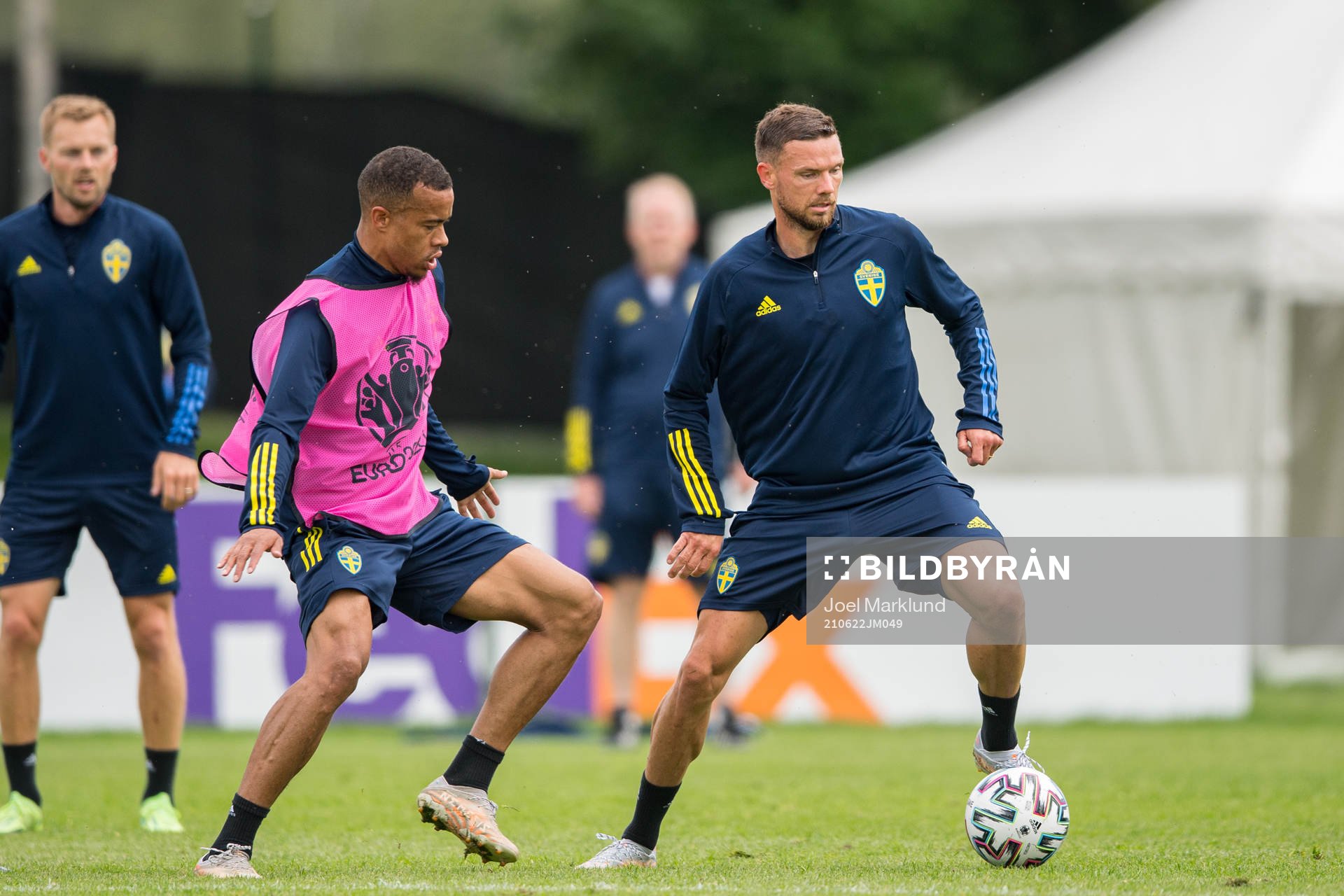 Robin Quaison and Marcus Berg of the Swedish national