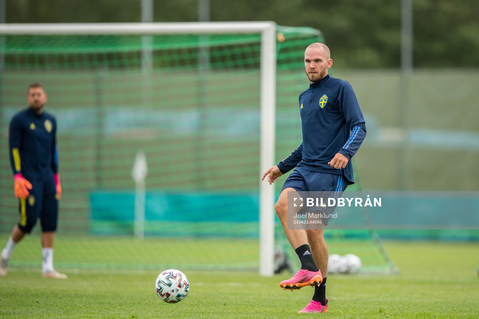 Marcus Danielson of the Swedish national football team at a
