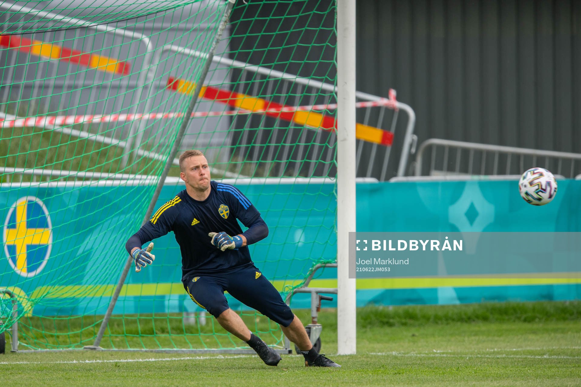 Goalkeeper Karl-Johan Johnsson of the Swedish national