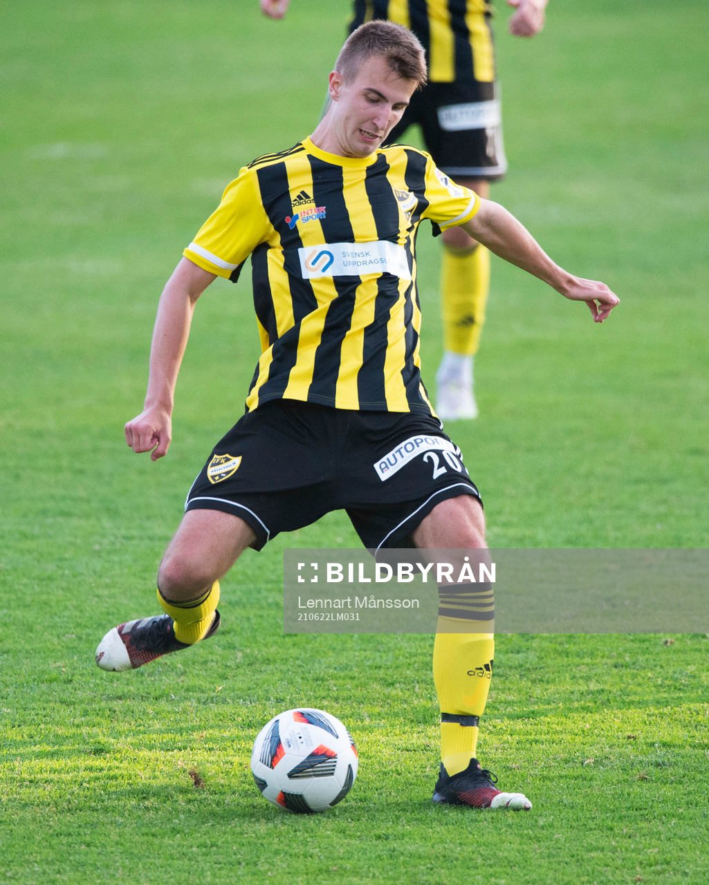 IFK Hässleholms Isak Olsson  i matchen i div. 2 mellan