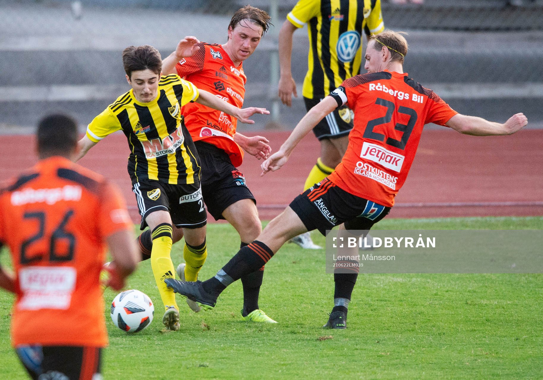 IFK Hässleholms Armin Culum  i matchen i div. 2 mellan Karlskrona och IFK Hässleholm i Karlskrona 22 juni 2021.
