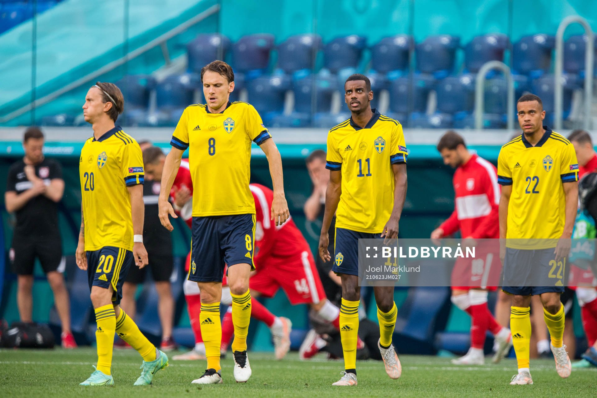 Kristoffer Olsson, Albin Ekdal, Alexander Isak and Robin