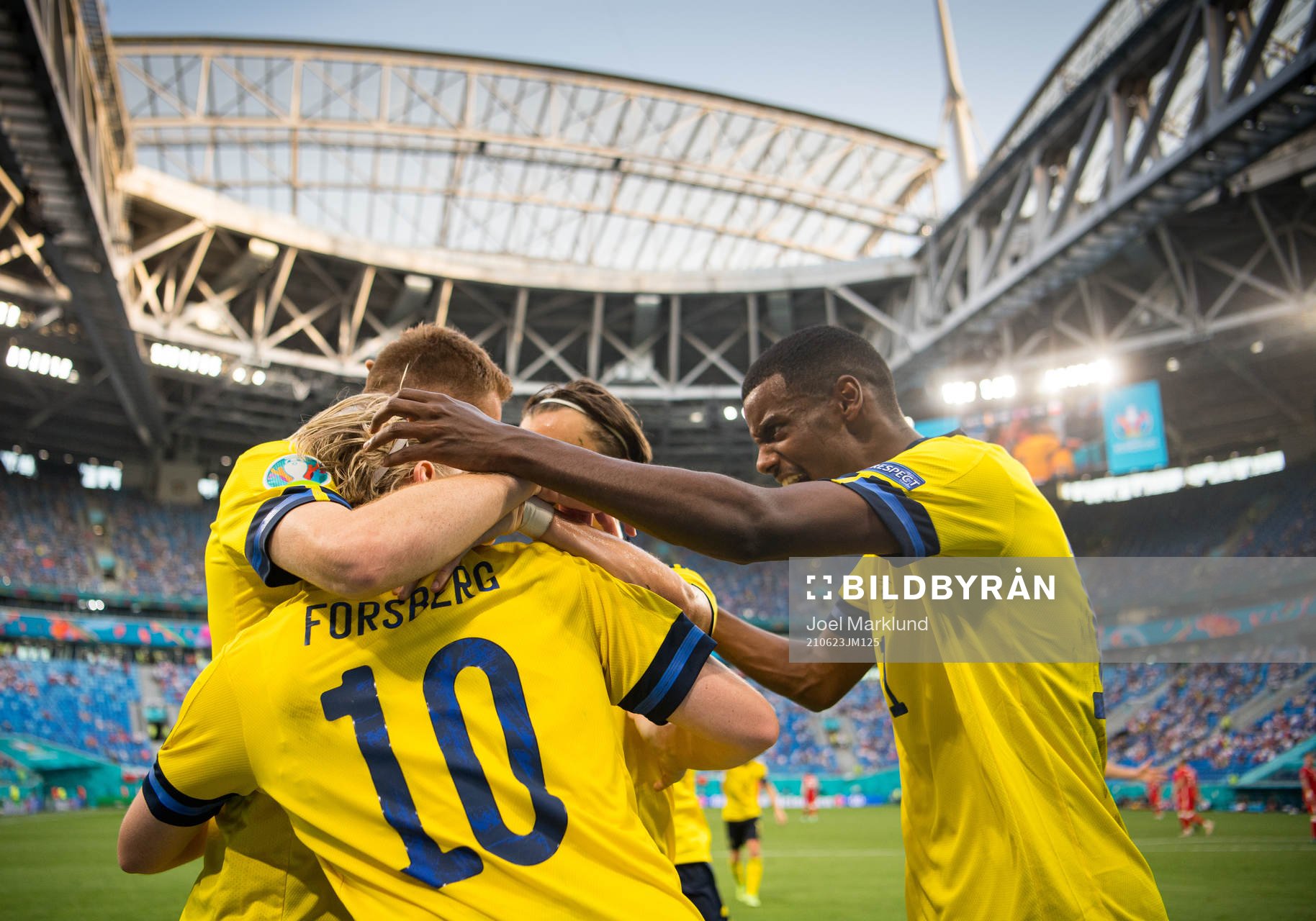 Kristoffer Olsson, Dejan Kulusevski, Emil Forsberg and