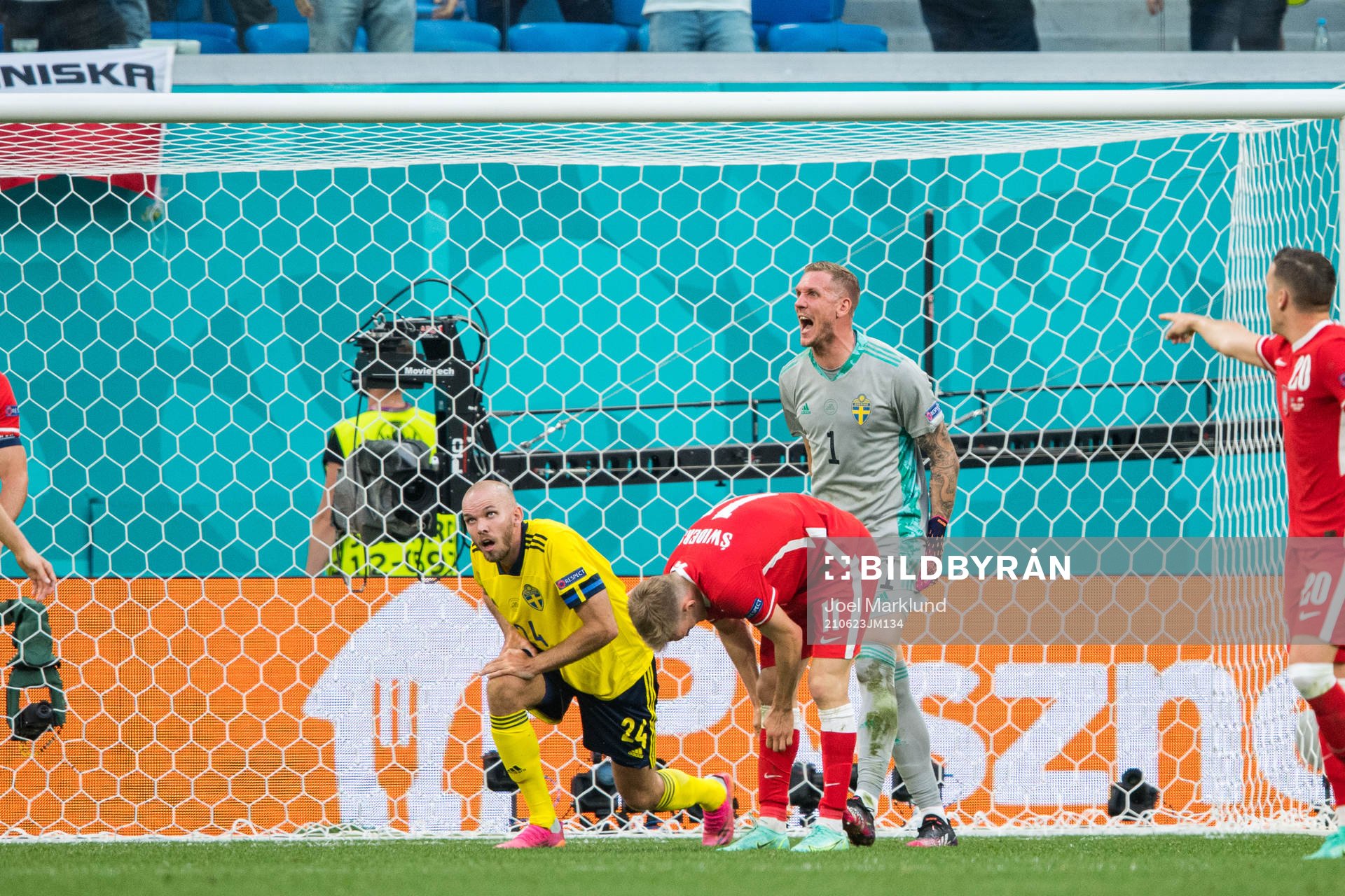 Goalkeeper Robin Olsen of Sweden