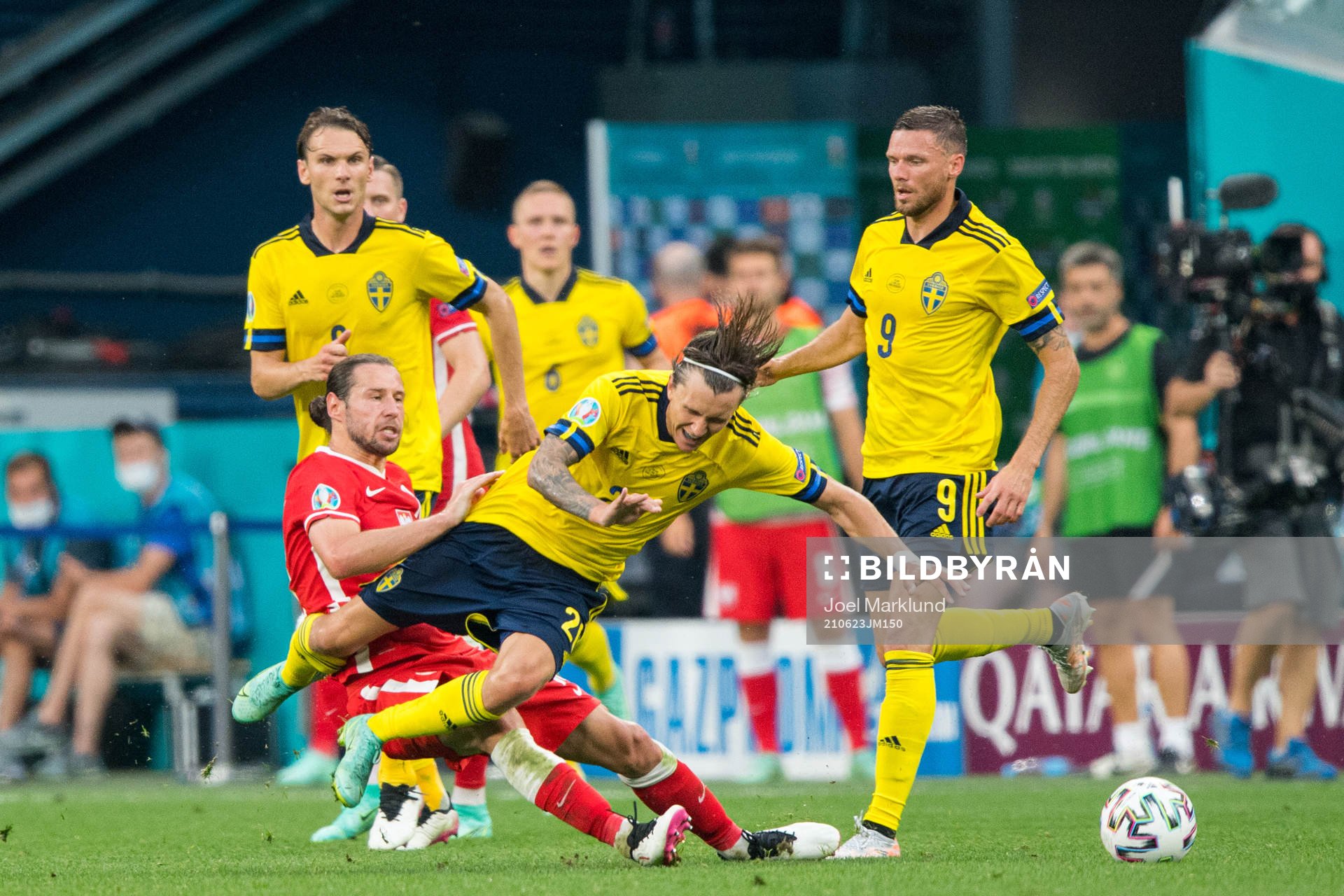 Grzegorz Krychowiak of Poland and Kristoffer Olsson of