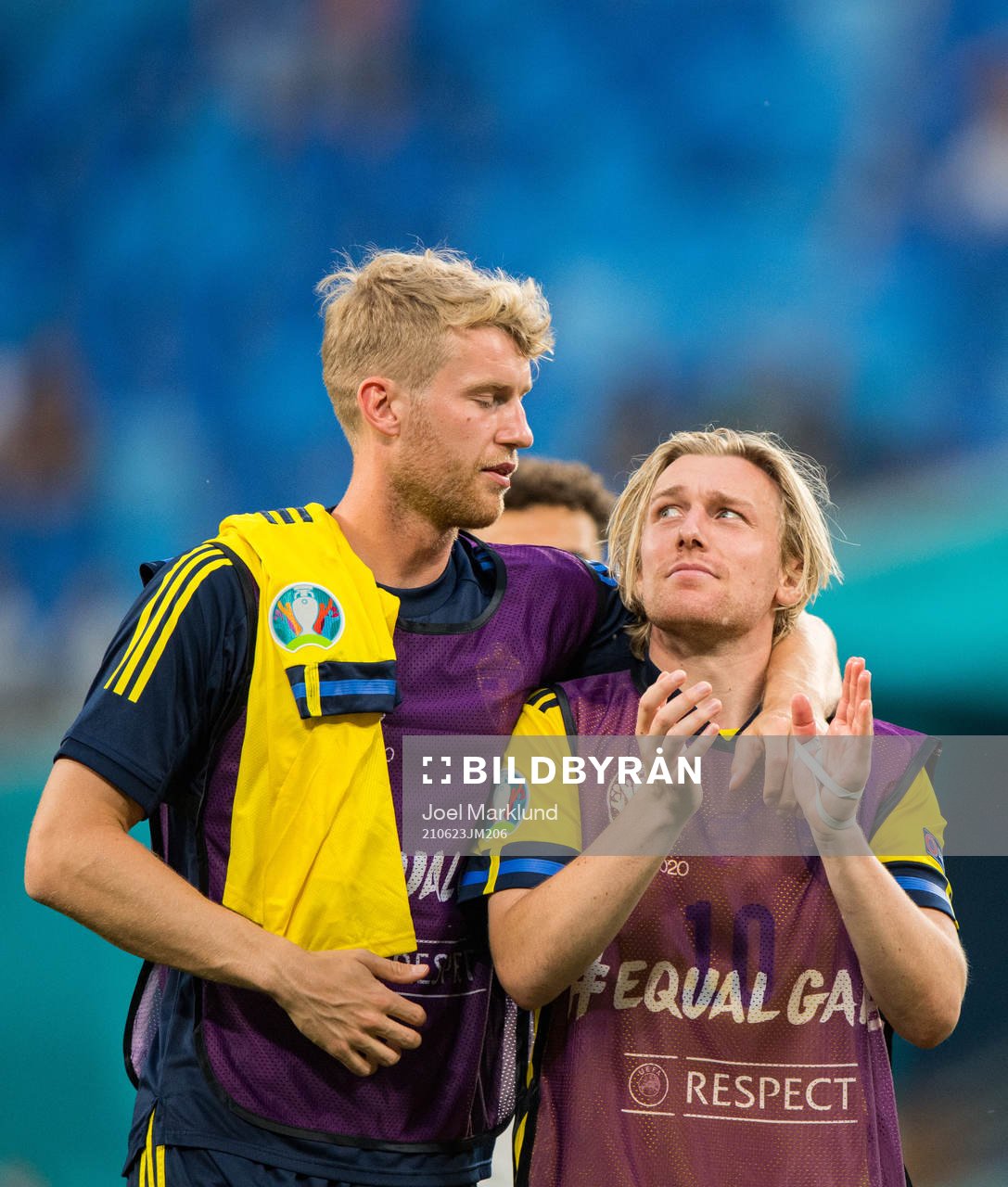 Filip Helander and Emil Forsberg of Sweden