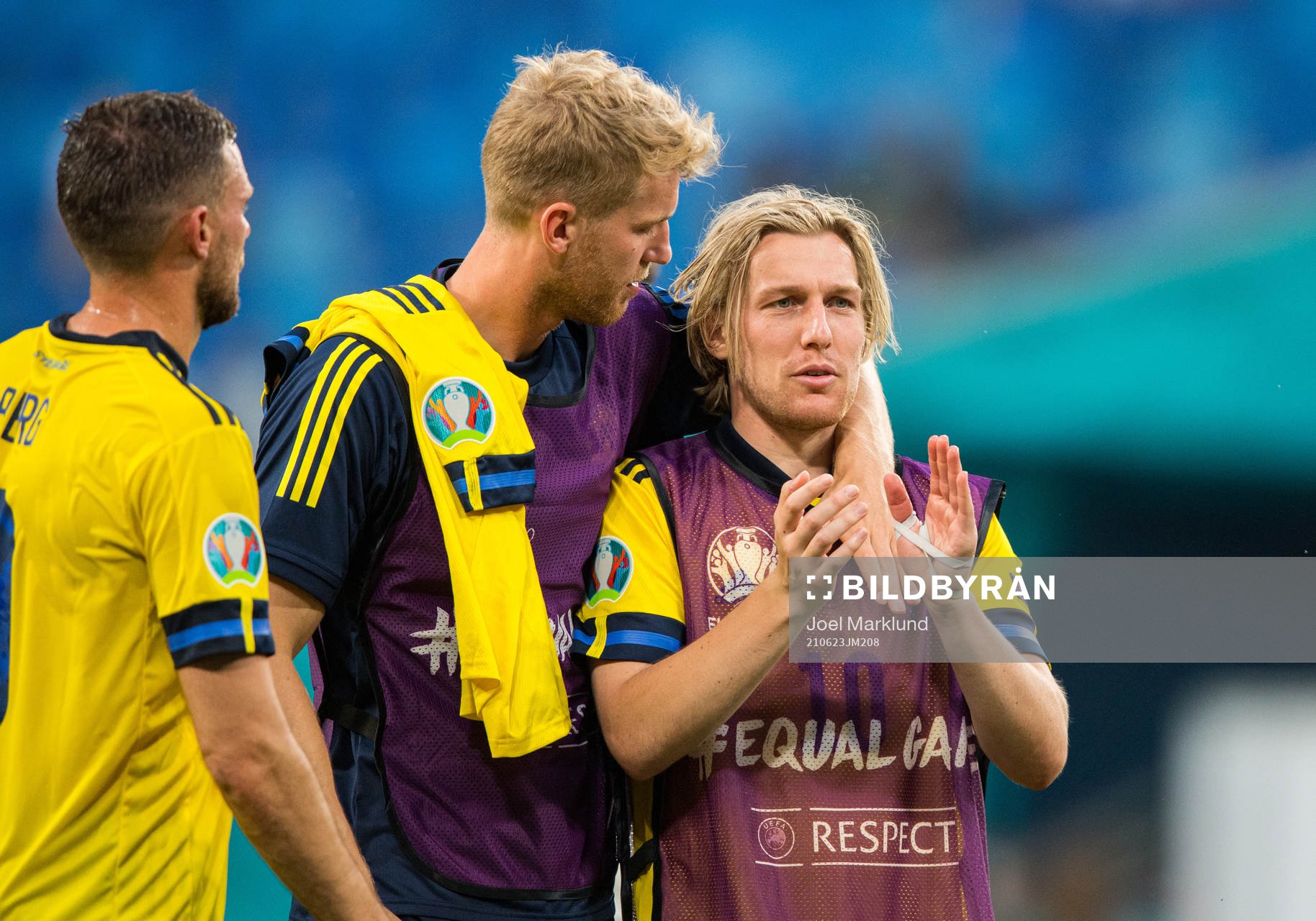 Filip Helander and Emil Forsberg of Sweden
