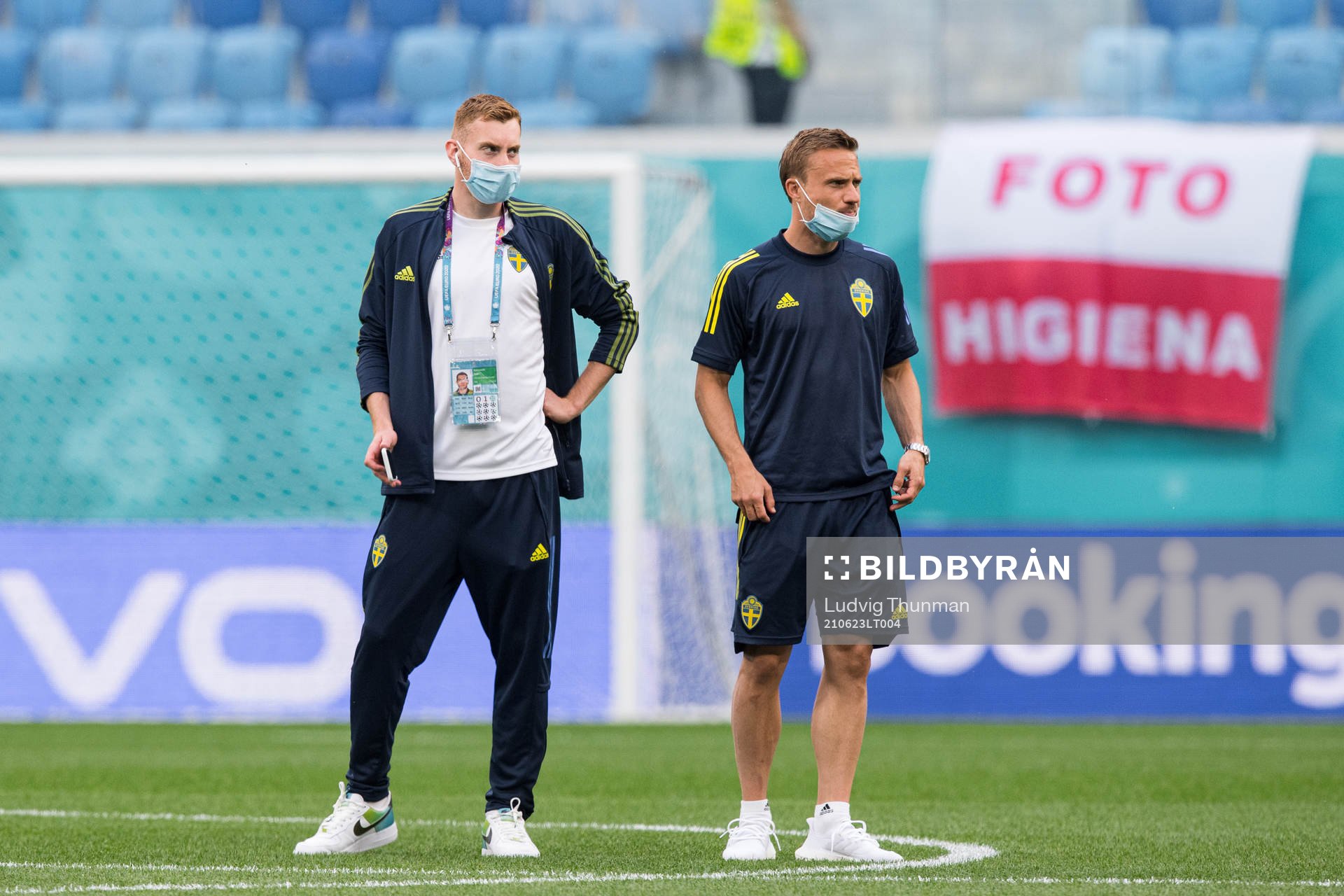 Dejan Kulusevski and Pierre Bengtsson of Sweden