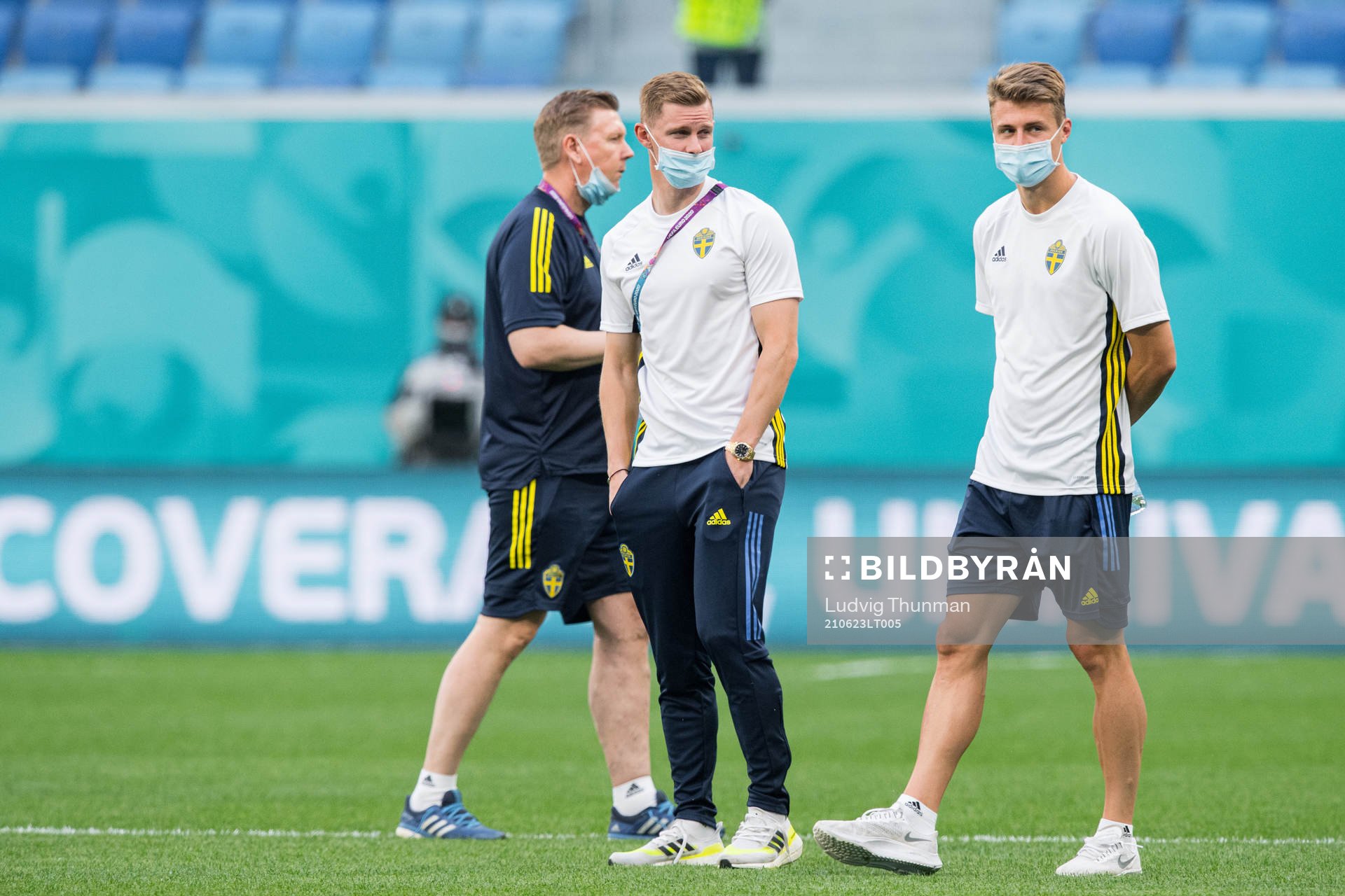 Emil Krafth and Mattias Svanberg of Sweden