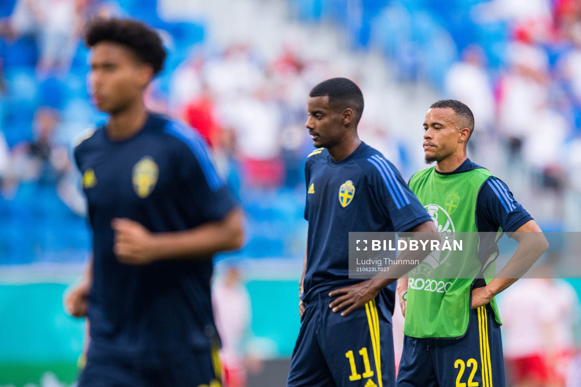 Alexander Isak and Robin Quaison of Sweden