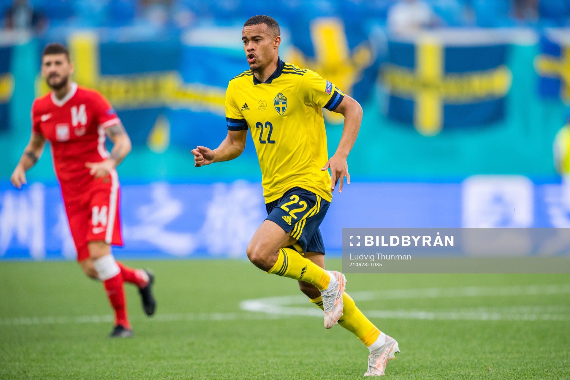 Robin Quaison of Sweden