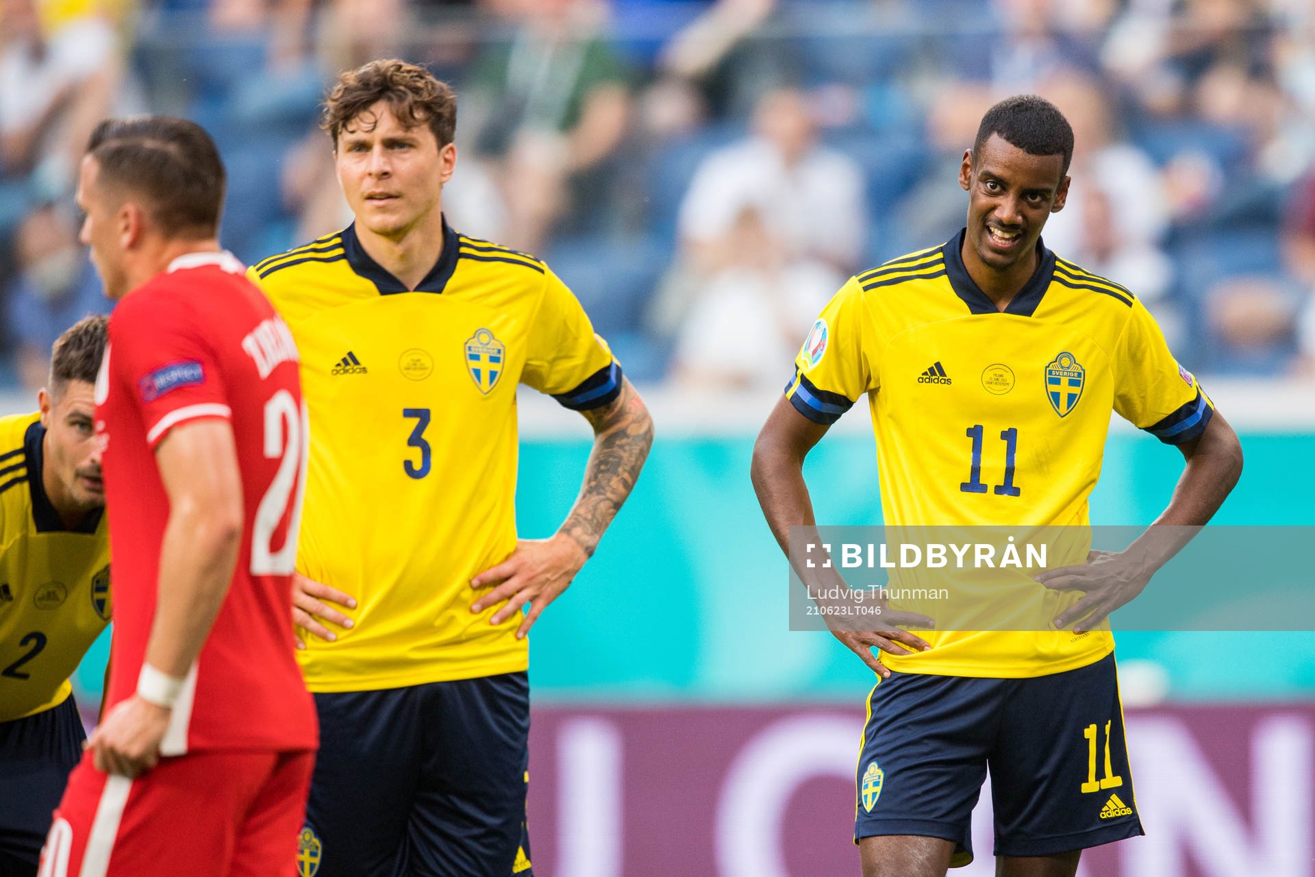 Victor Nilsson Lindelöf and Alexander Isak of Sweden