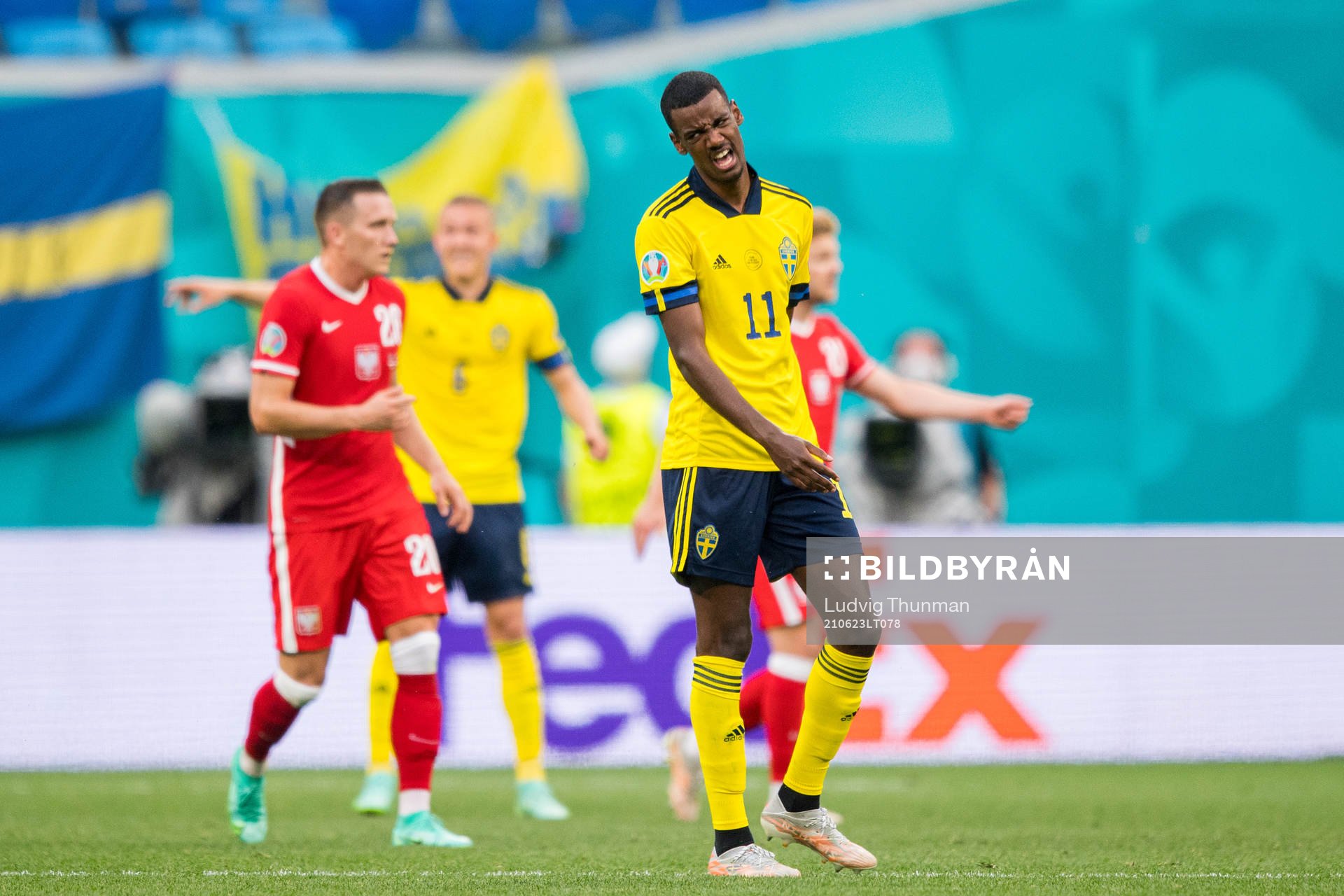 Alexander Isak of Sweden looks dejected