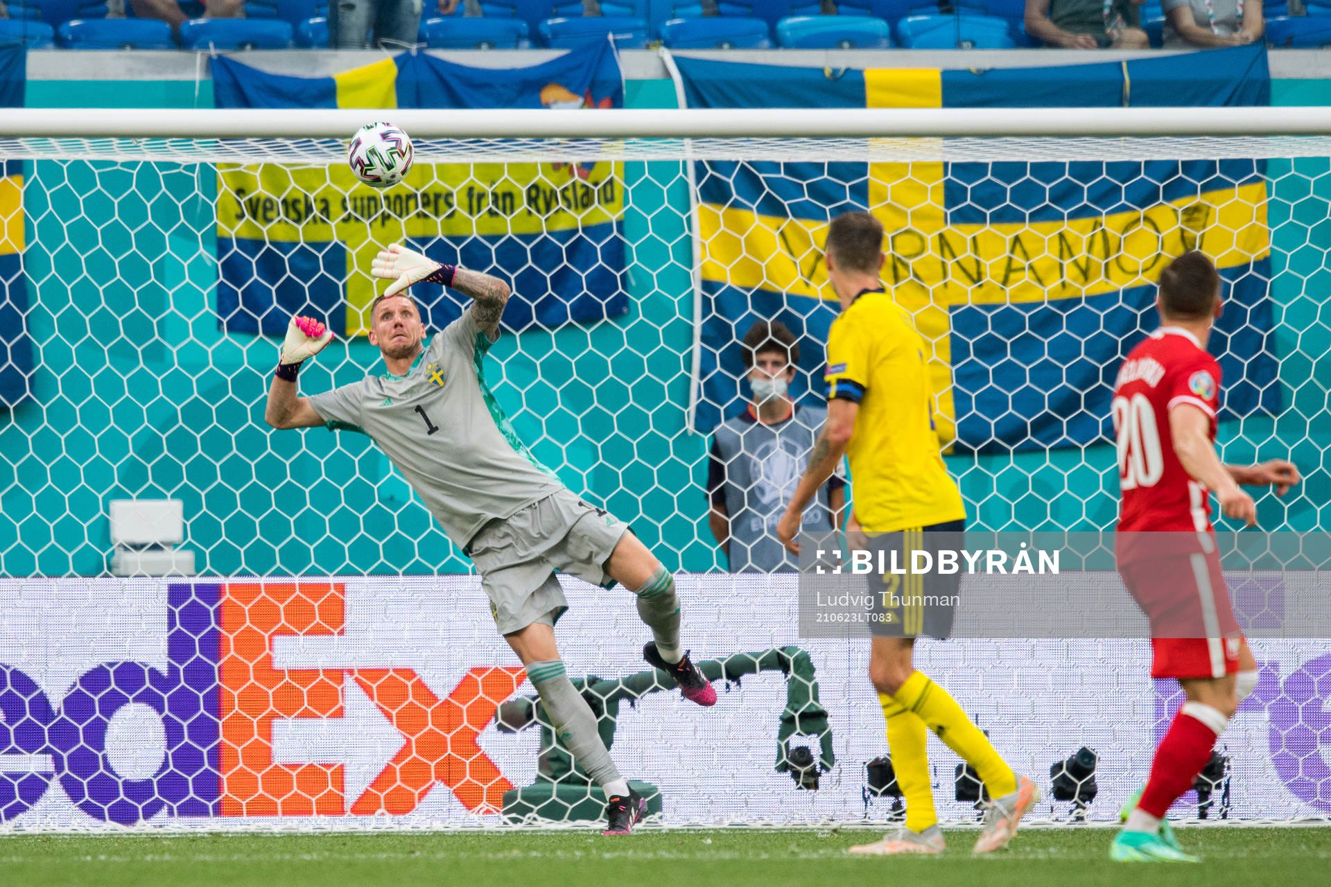 Goalkeeper Robin Olsen of Sweden