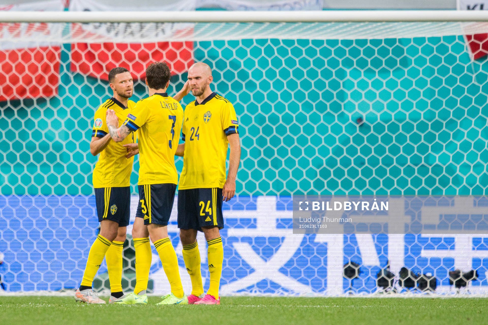 Marcus Berg, Victor Nilsson Lindelöf and Marcus Danielson