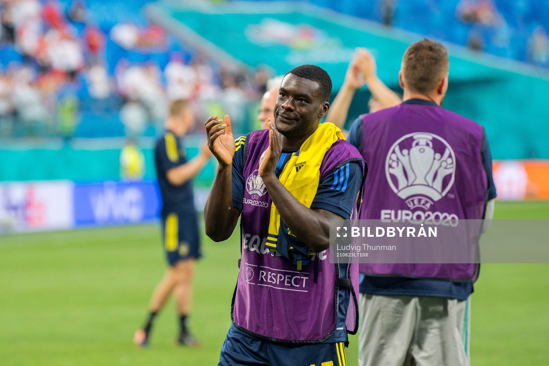 Ken Sema of Sweden celebrates
