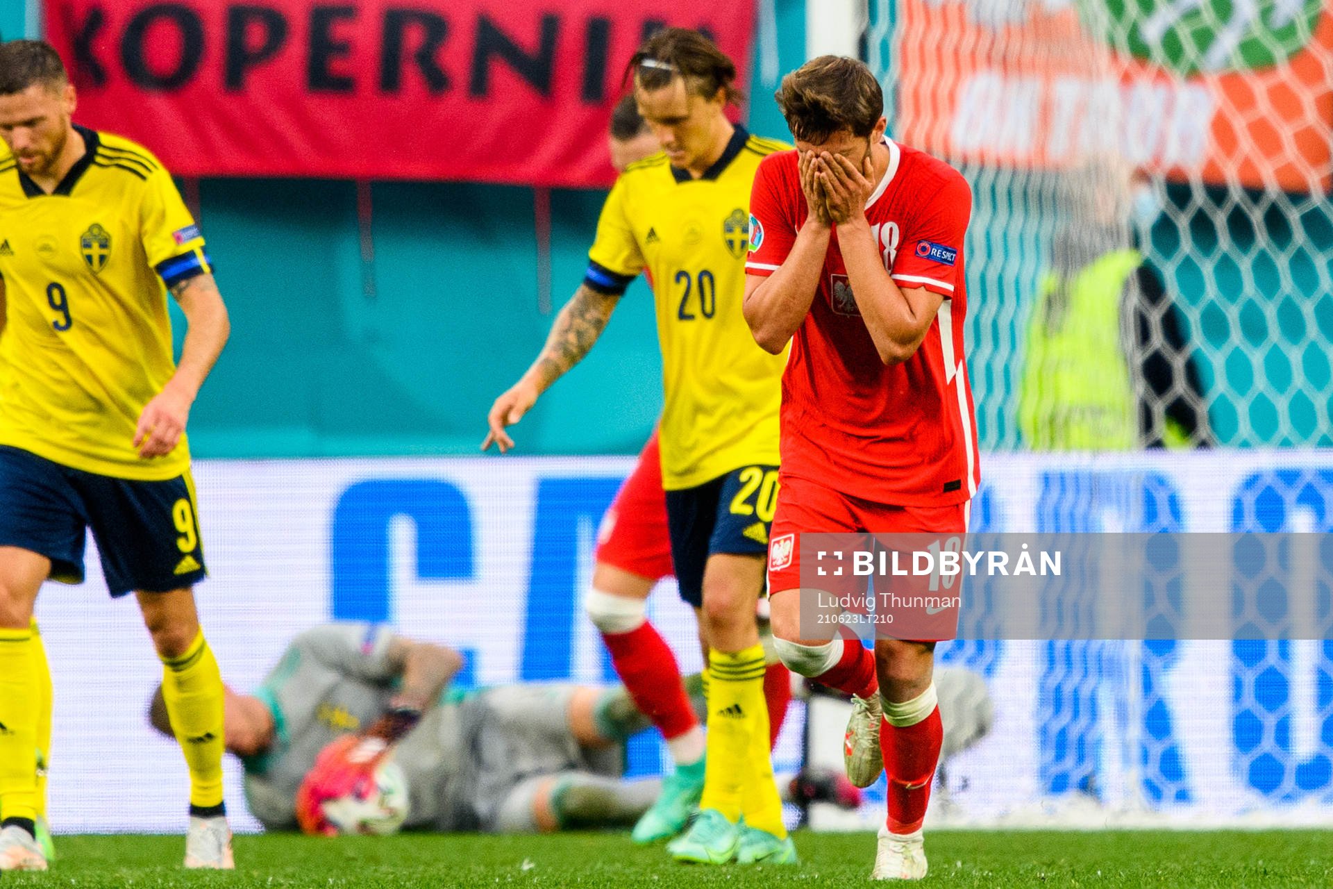 Bartosz Bereszynski of Poland looks dejected