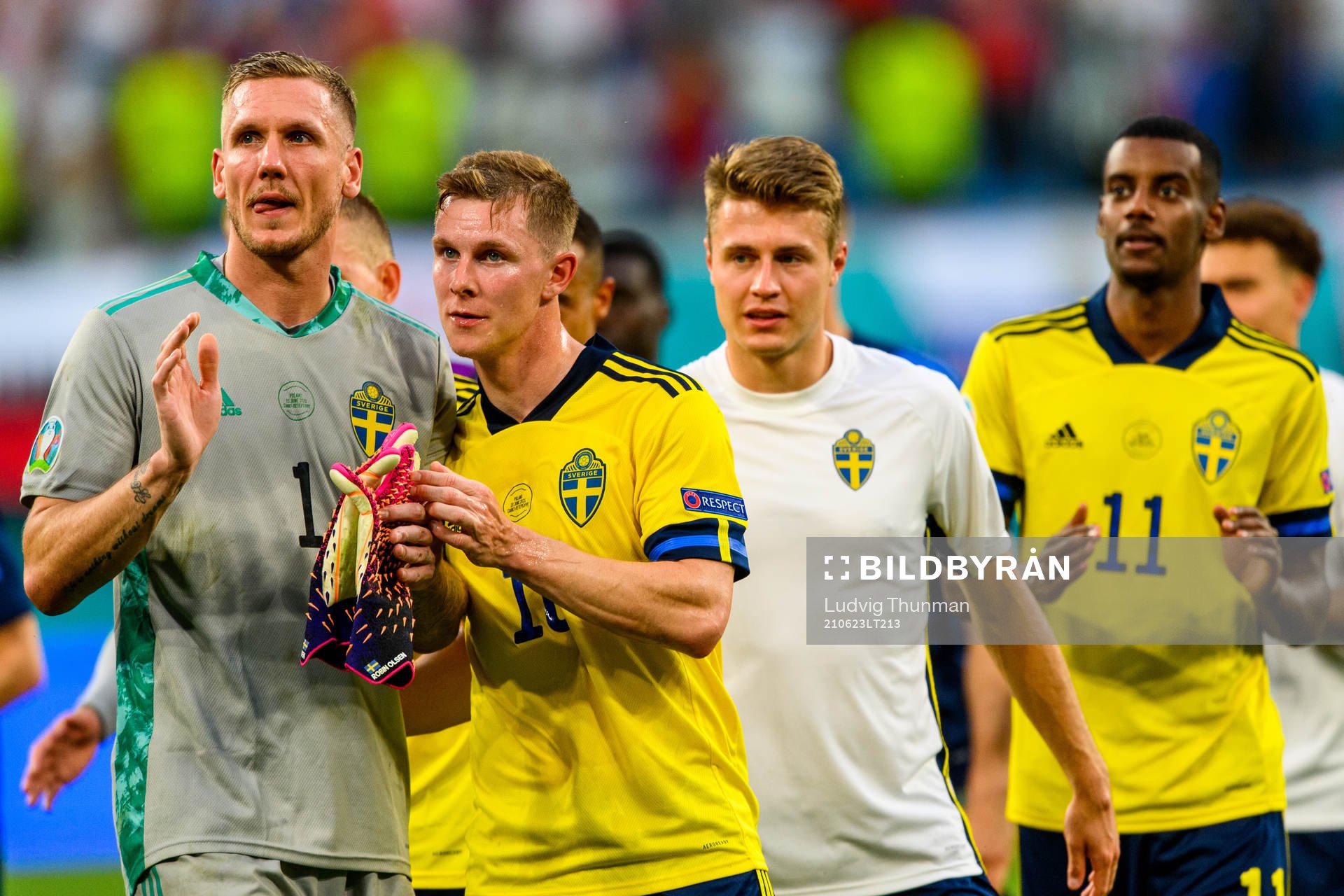 Goalkeeper Robin Olsen, Emil Krafth, Mattias Svanberg