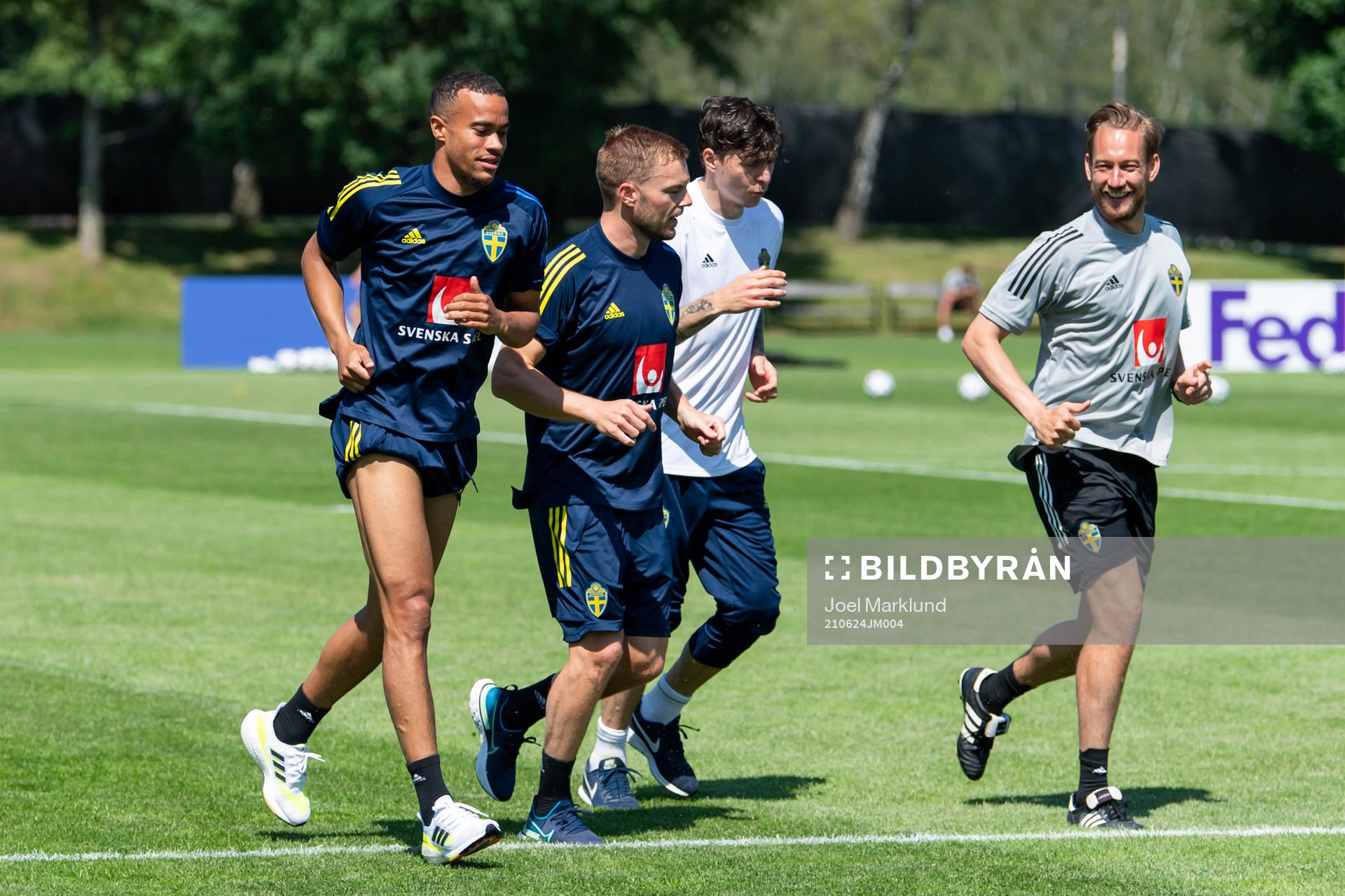 Robin Quaison, Sebastian Larsson and Victor Nilsson