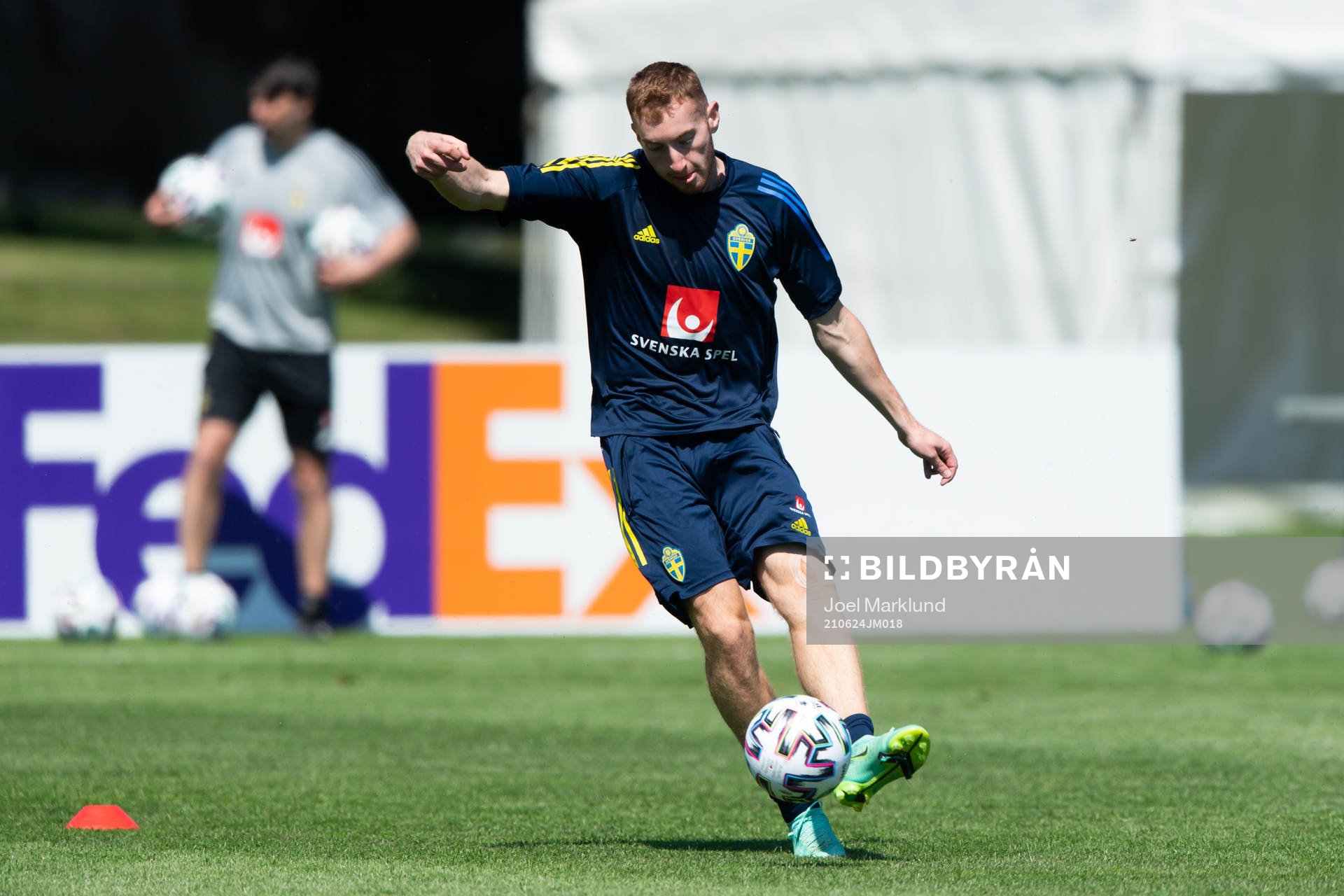 Dejan Kulusevski of the Swedish national football team at a