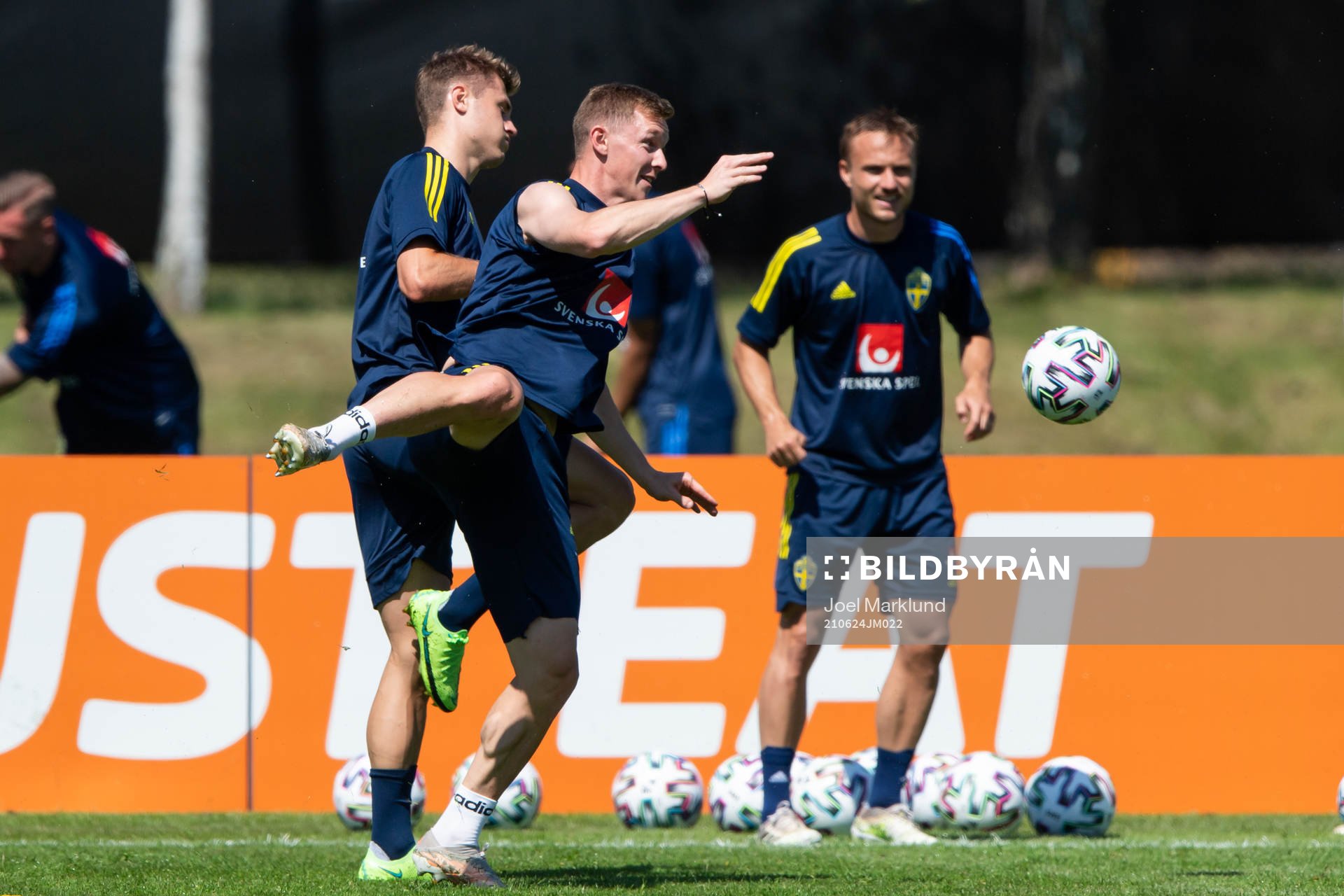 Emil Krafth of the Swedish national football team at a