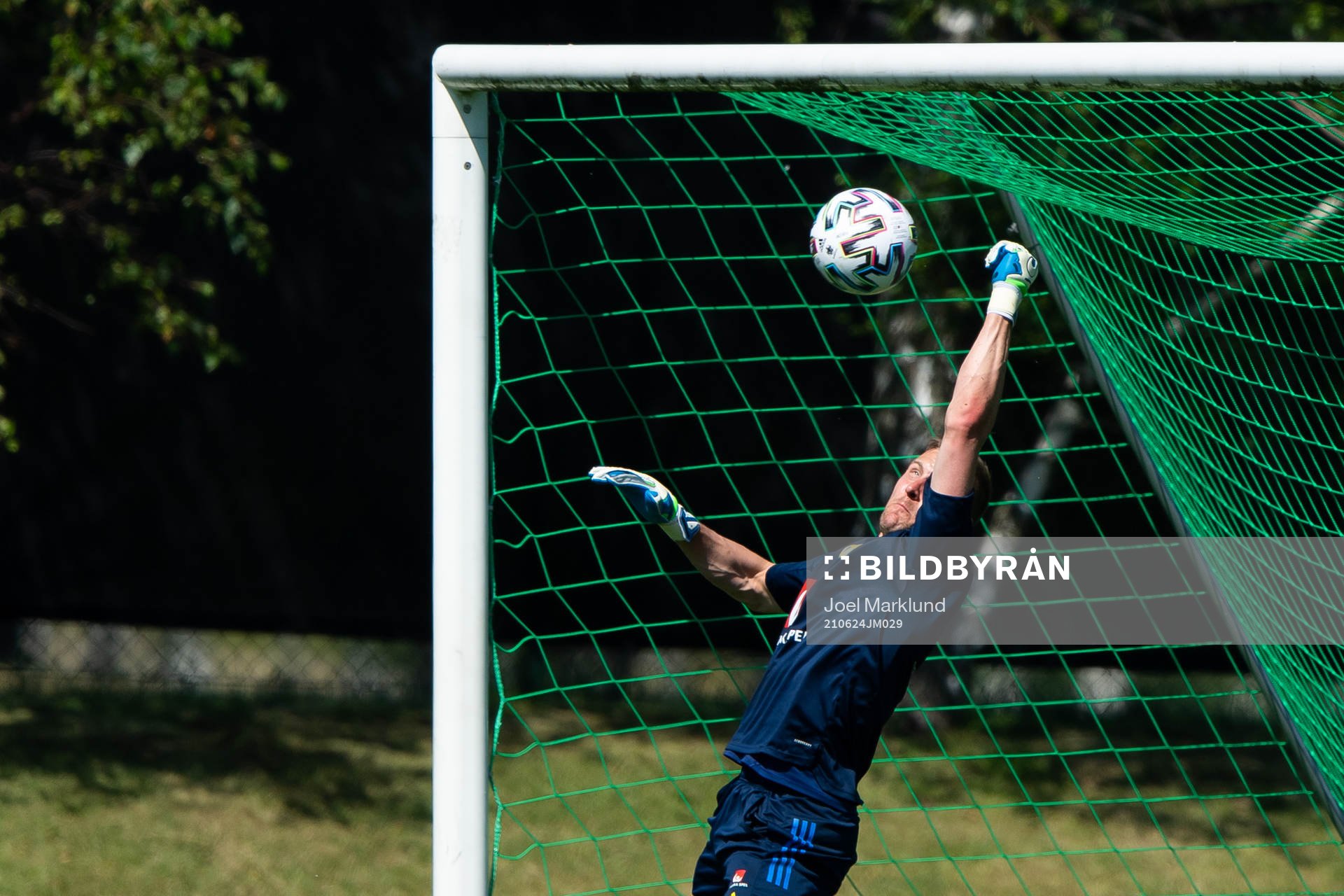 goalkeeper Karl-Johan Johnsson of the Swedish national