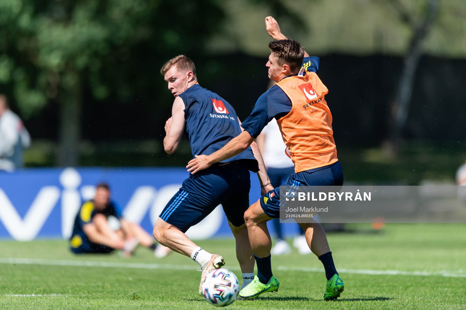 Emil Krafth and Mattias Svanberg of the Swedish national