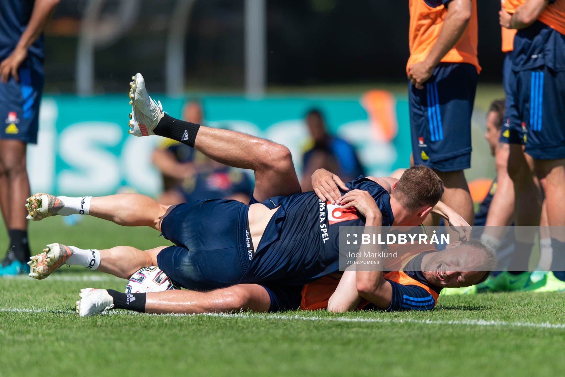 Emil Krafth and Andreas Granqvist of the Swedish national