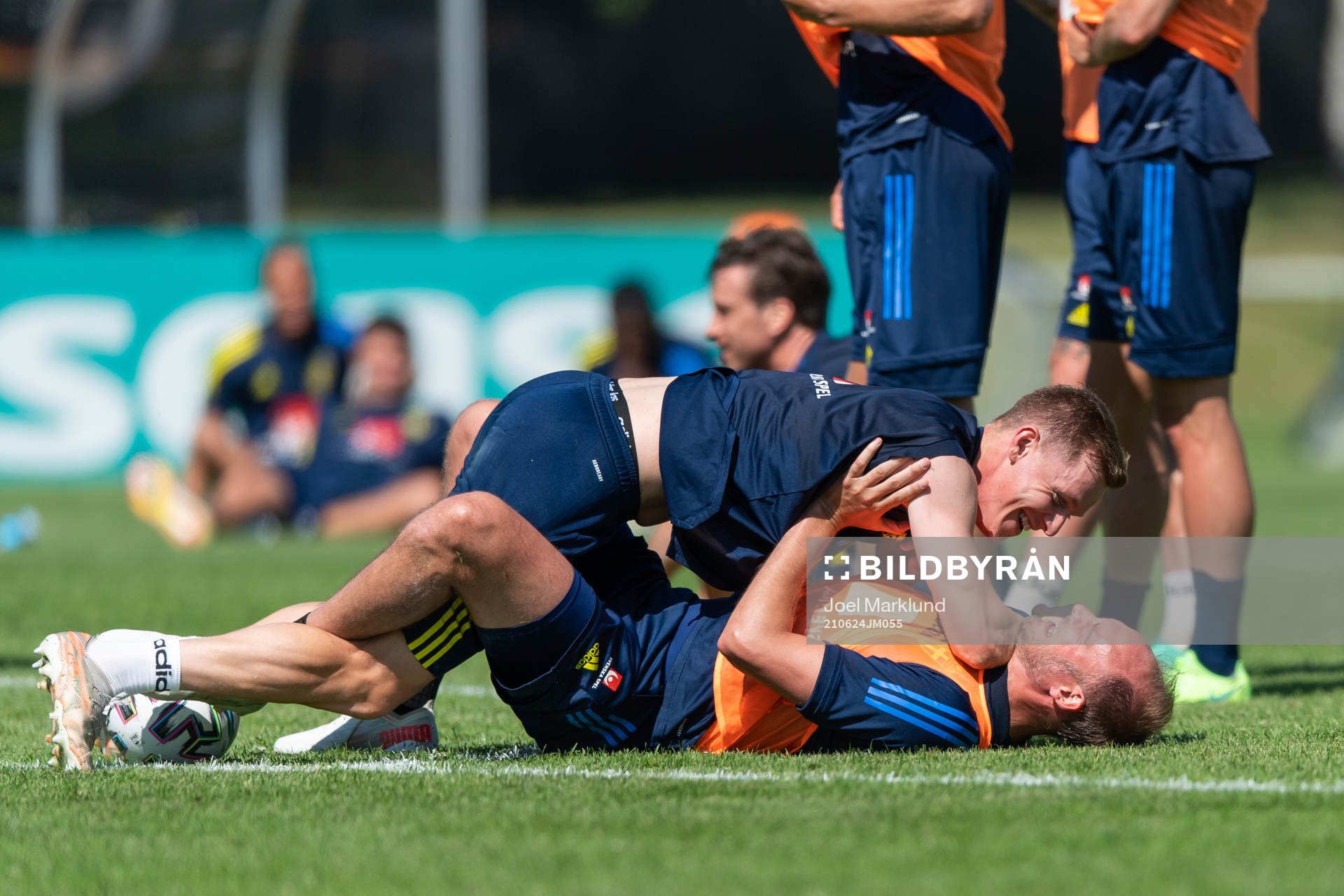 Emil Krafth and Andreas Granqvist of the Swedish national