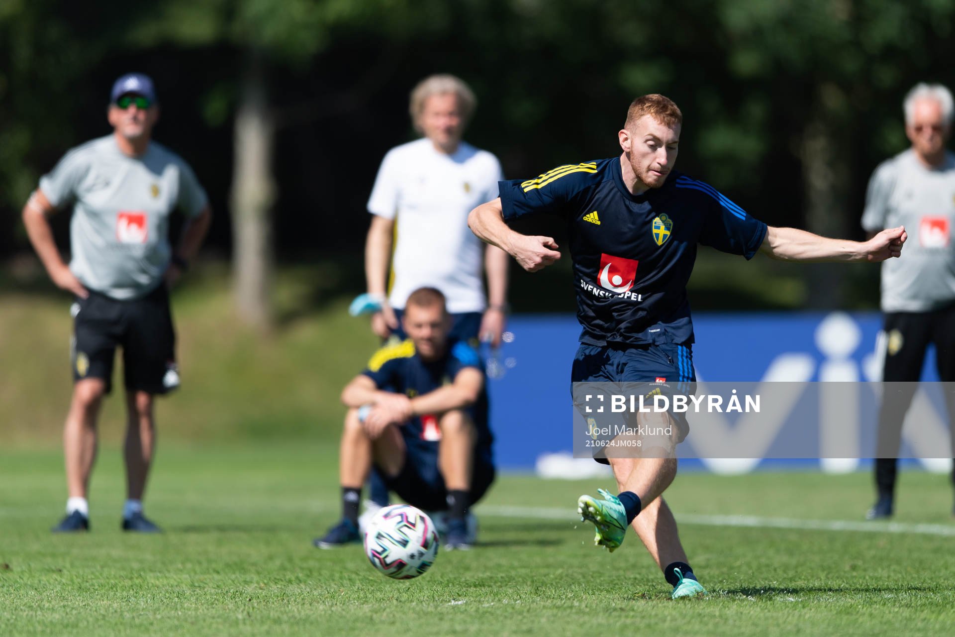 Dejan Kulusevski of the Swedish national football team at a