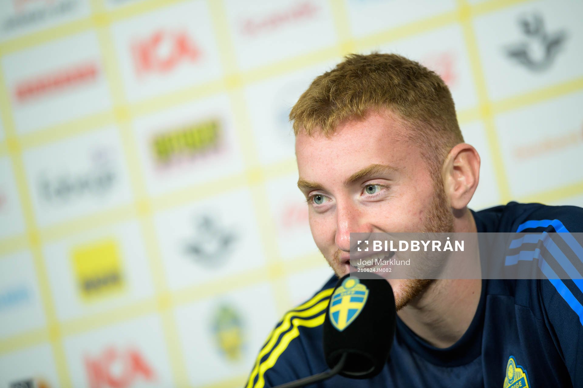 Dejan Kulusevski of the Swedish national football team at a