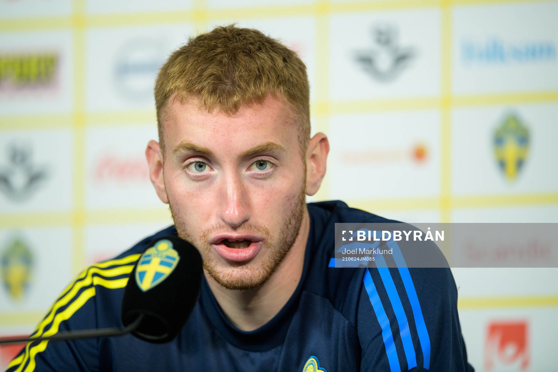 Dejan Kulusevski of the Swedish national football team at a