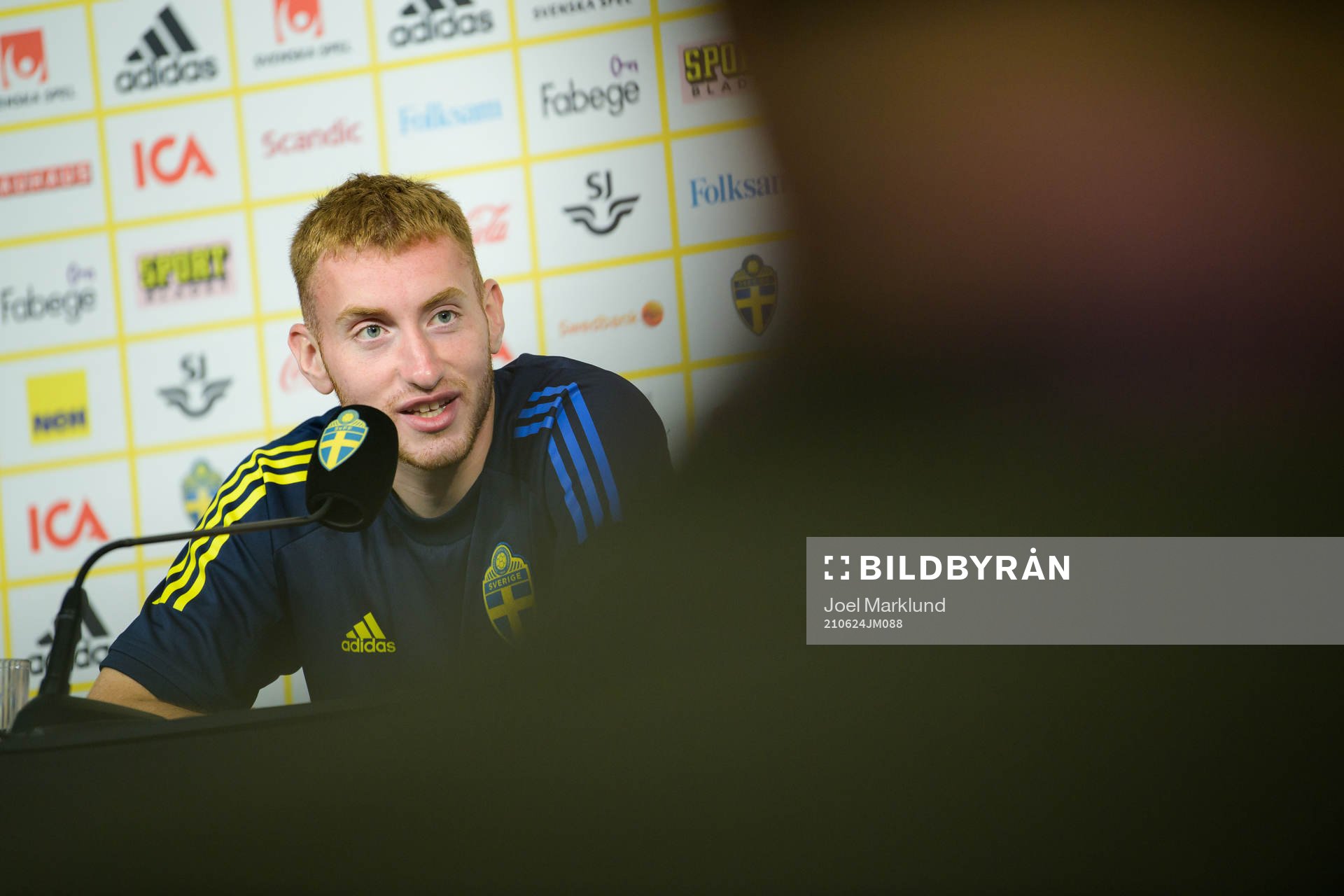 Dejan Kulusevski of the Swedish national football team at a