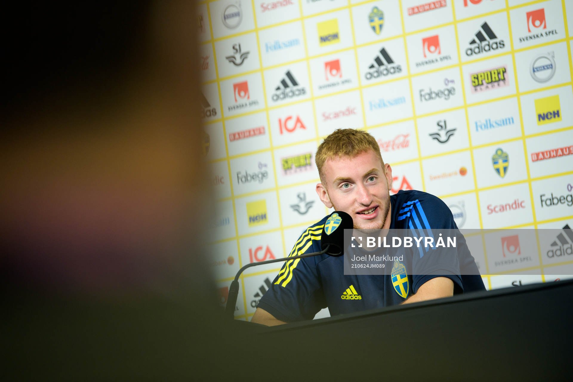 Dejan Kulusevski of the Swedish national football team at a