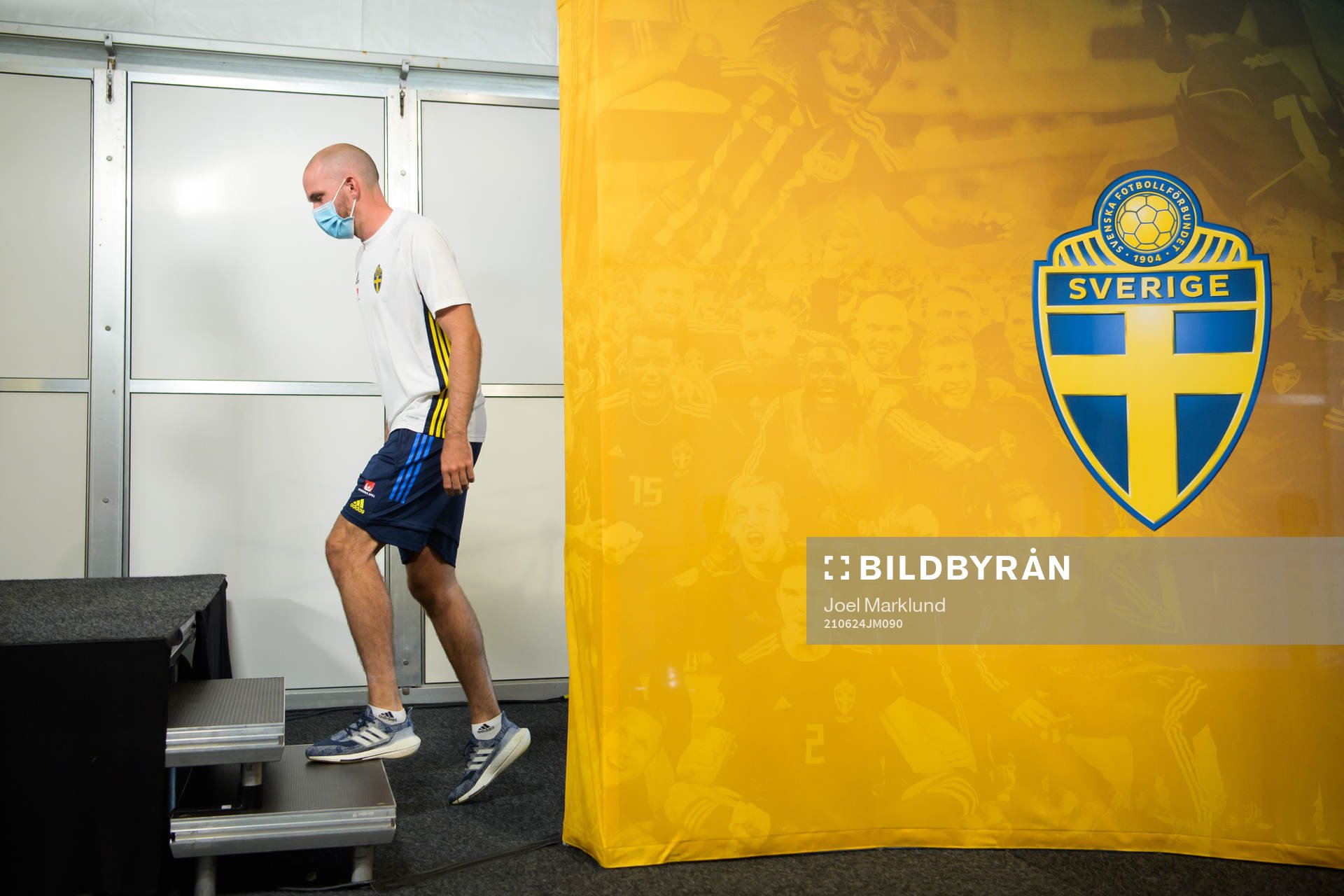 Marcus Danielson of the Swedish national football team at a