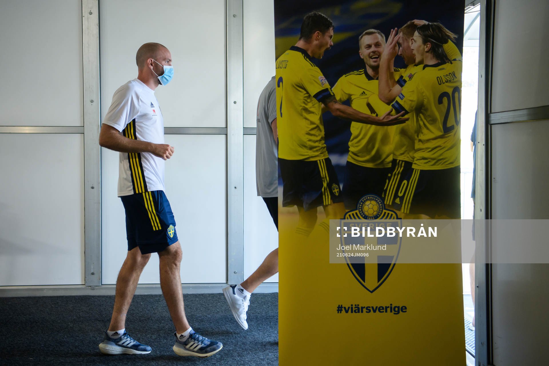 Marcus Danielson of the Swedish national football team at a