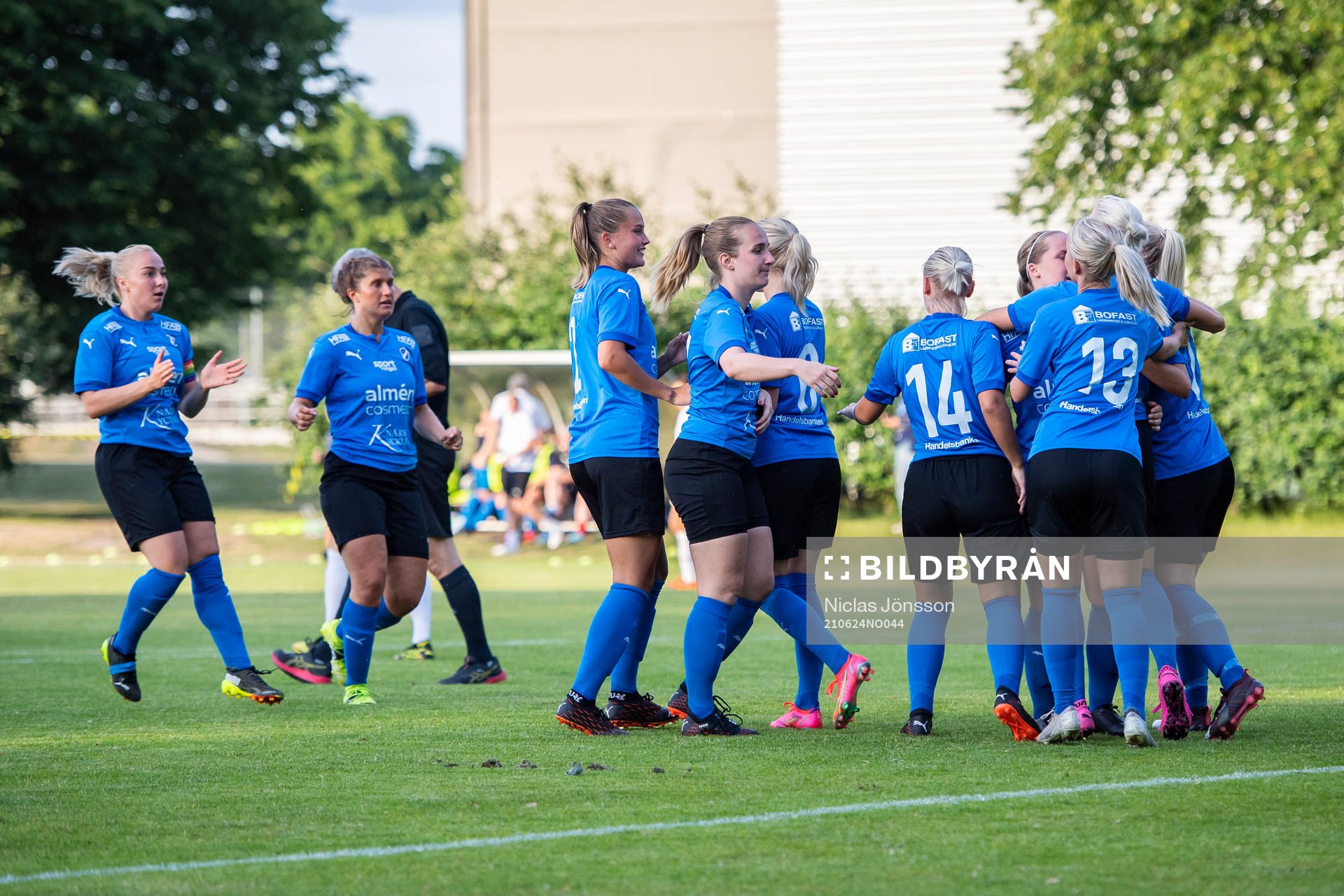 Halmstad spelarna jublar
