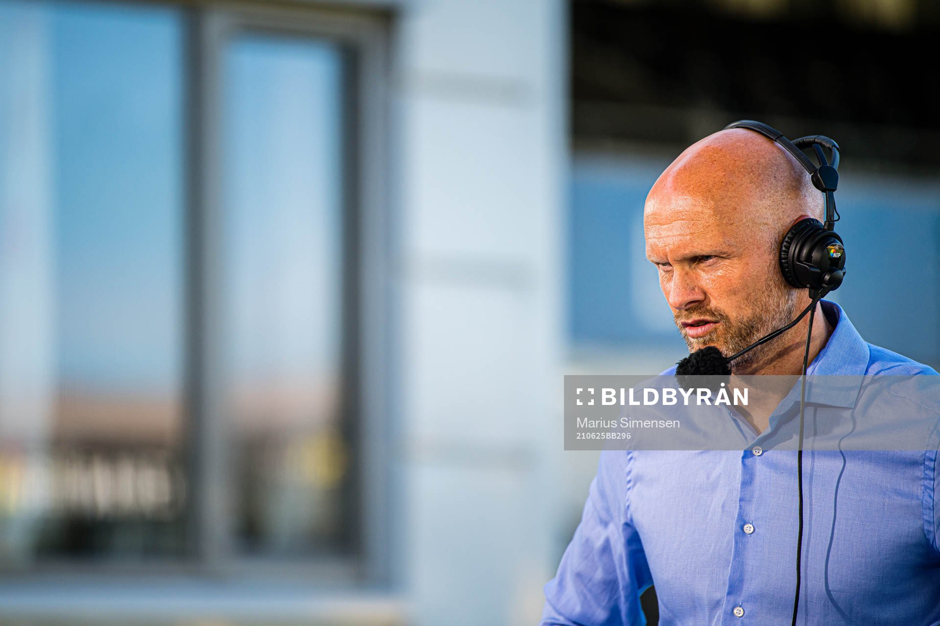 Joacim Jonsson of Eurosport ahead of the Eliteserien match between Lillestrøm and Rosenborg on June 25, 2021 in Lillestrøm.