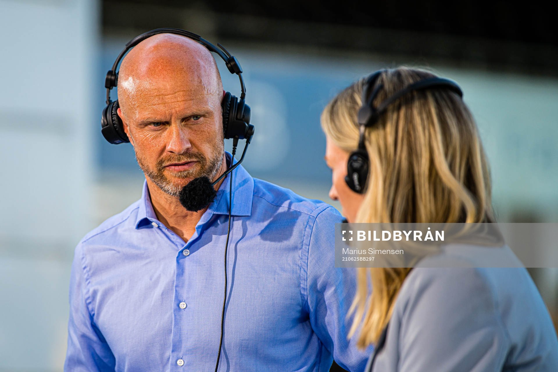 Joacim Jonsson of Eurosport ahead of the Eliteserien match between Lillestrøm and Rosenborg on June 25, 2021 in Lillestrøm.