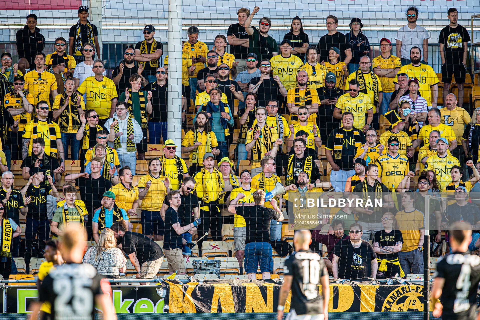 Spectators in the stands