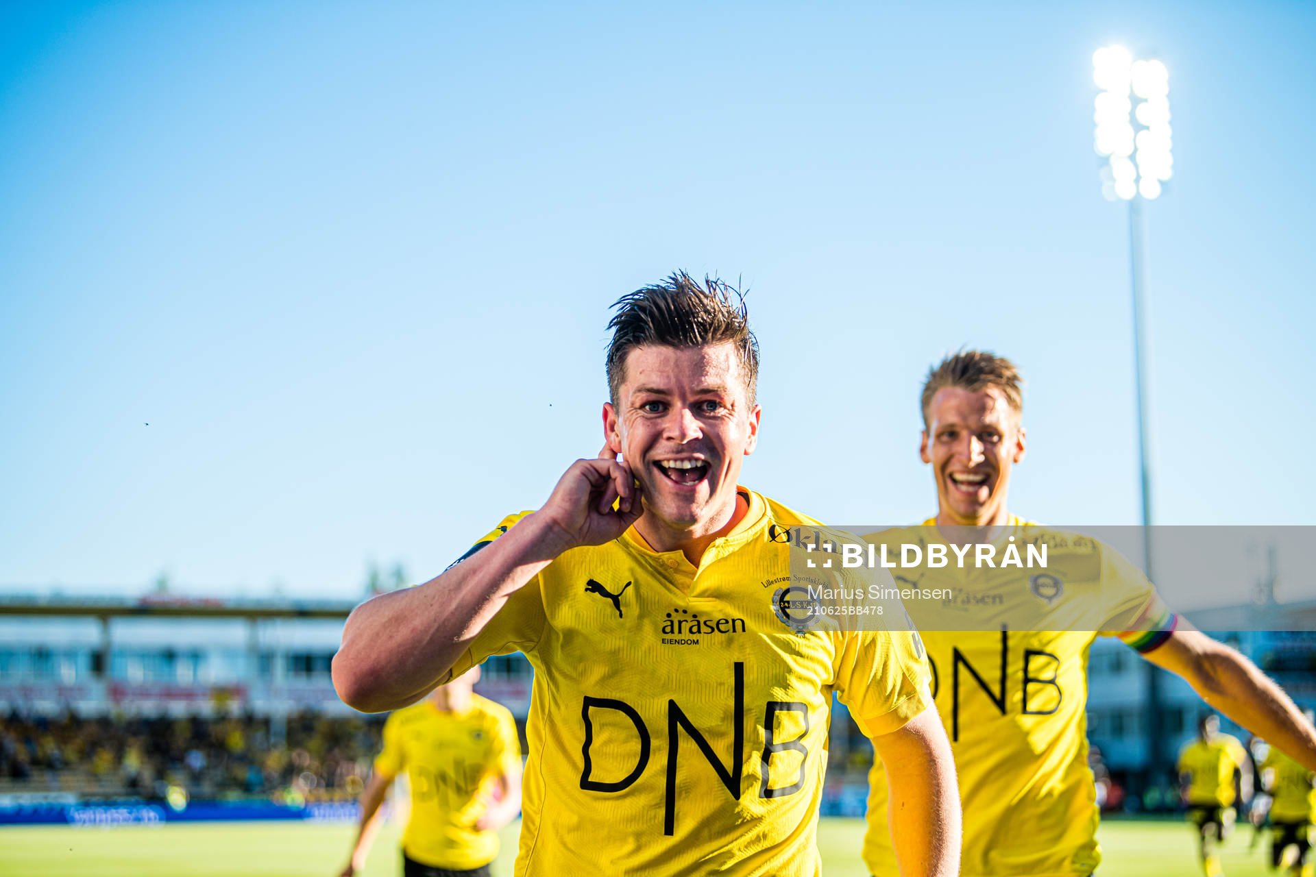 Pål Andre Helland of Lillestrøm celebrates