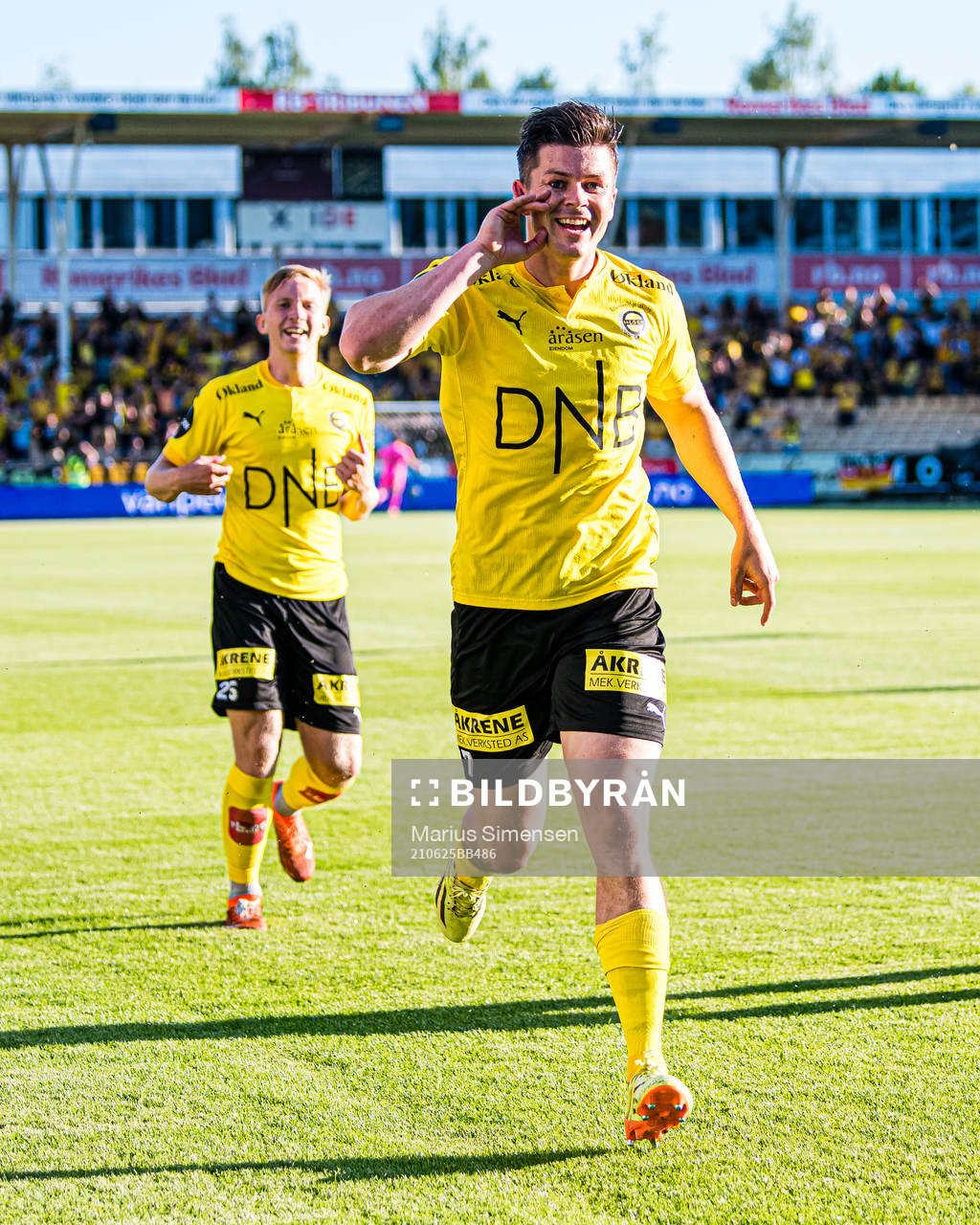 Pål Andre Helland of Lillestrøm celebrates