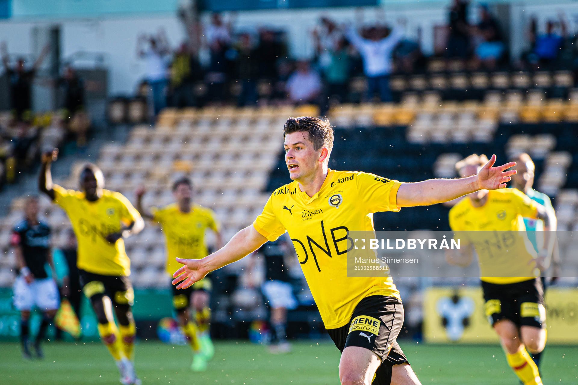 Pål Andre Helland of Lillestrøm celebrates