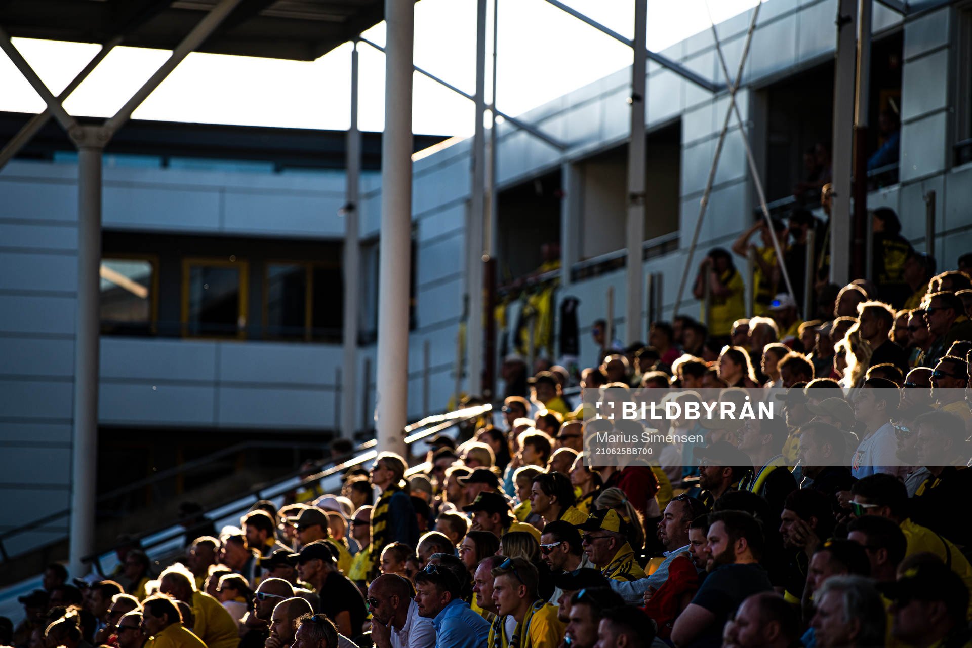 Spectators in the stands