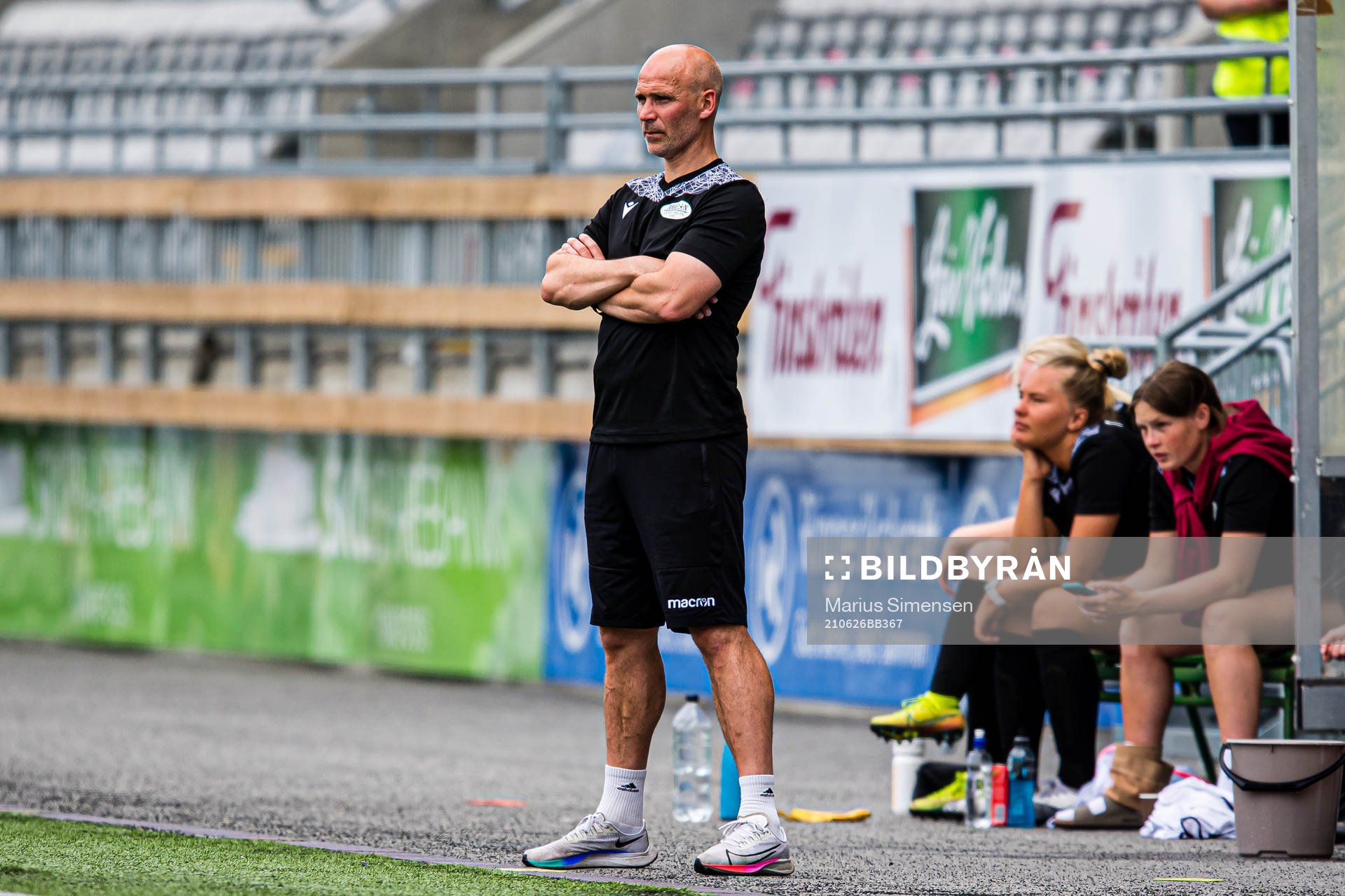 Steinar Pedersen, head coach of Amazon Grimstad, during the 1. divison football match between Hønefoss and Amazon Grimstad on June 26, 2021 in Hønefoss.